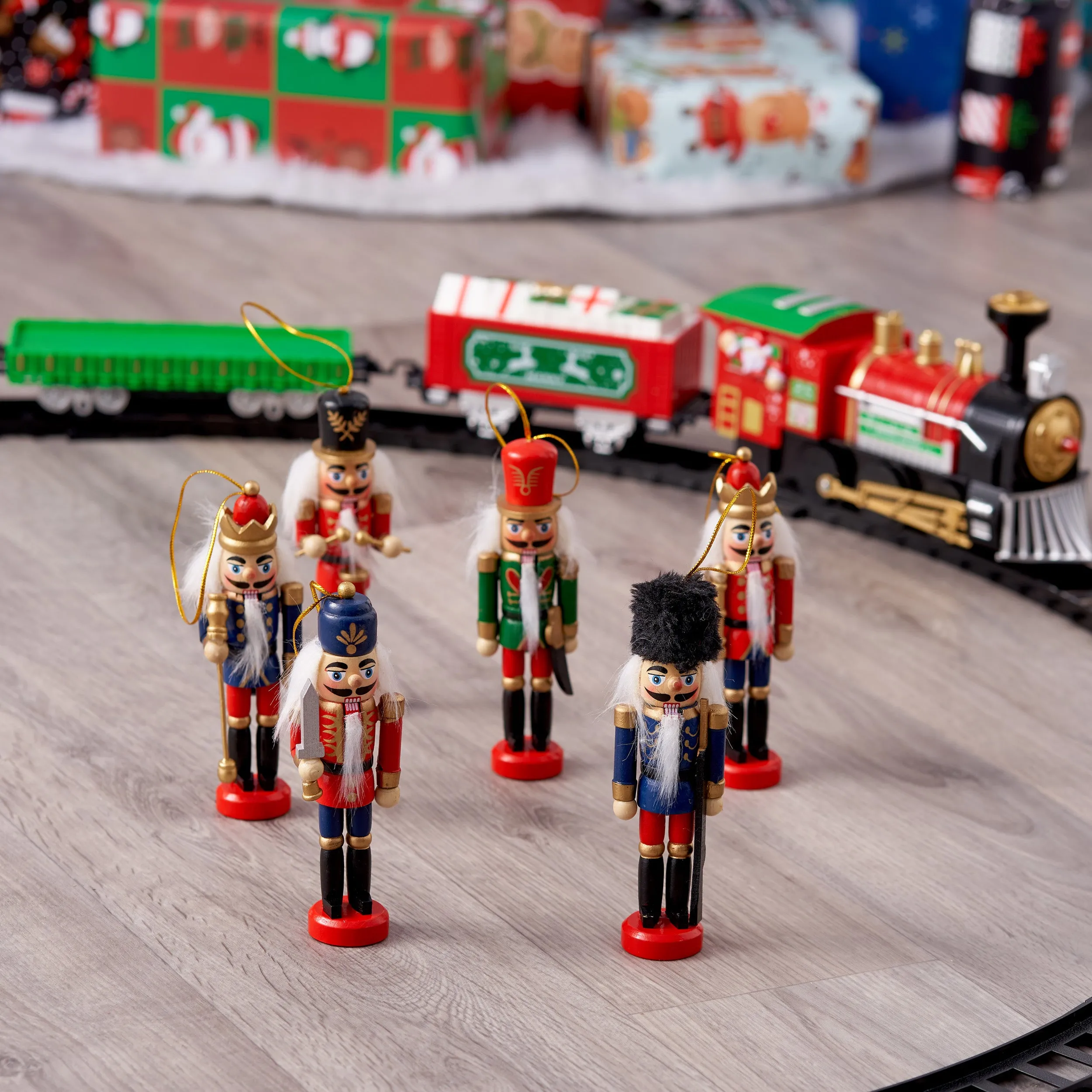 Traditional Wooden Nutcracker Soldier Christmas Tree Decorations