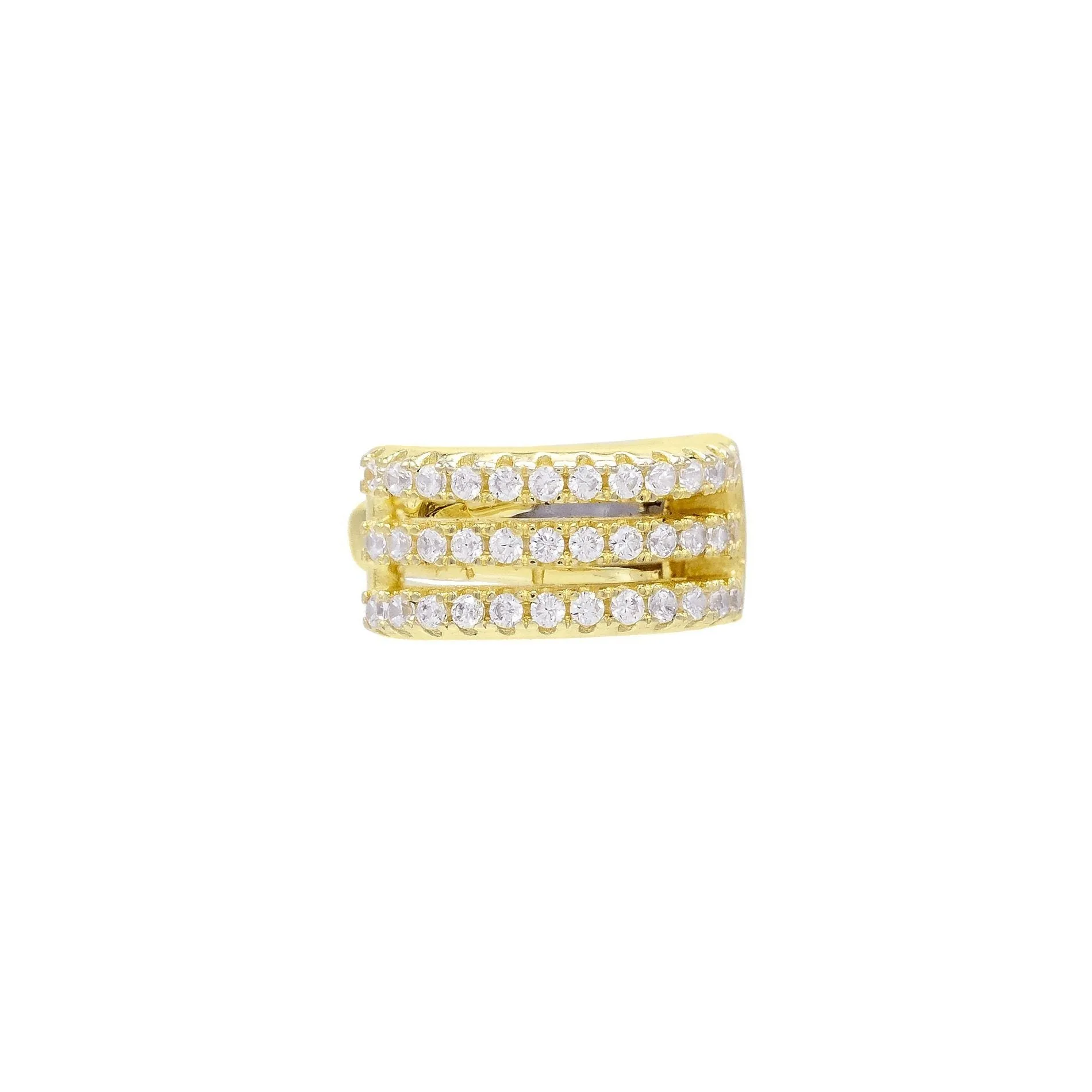 Triple Pavé Hinge Ear Cuff