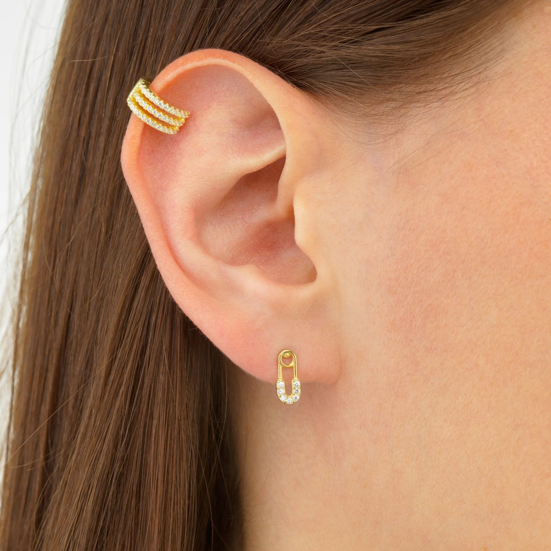 Triple Pavé Hinge Ear Cuff