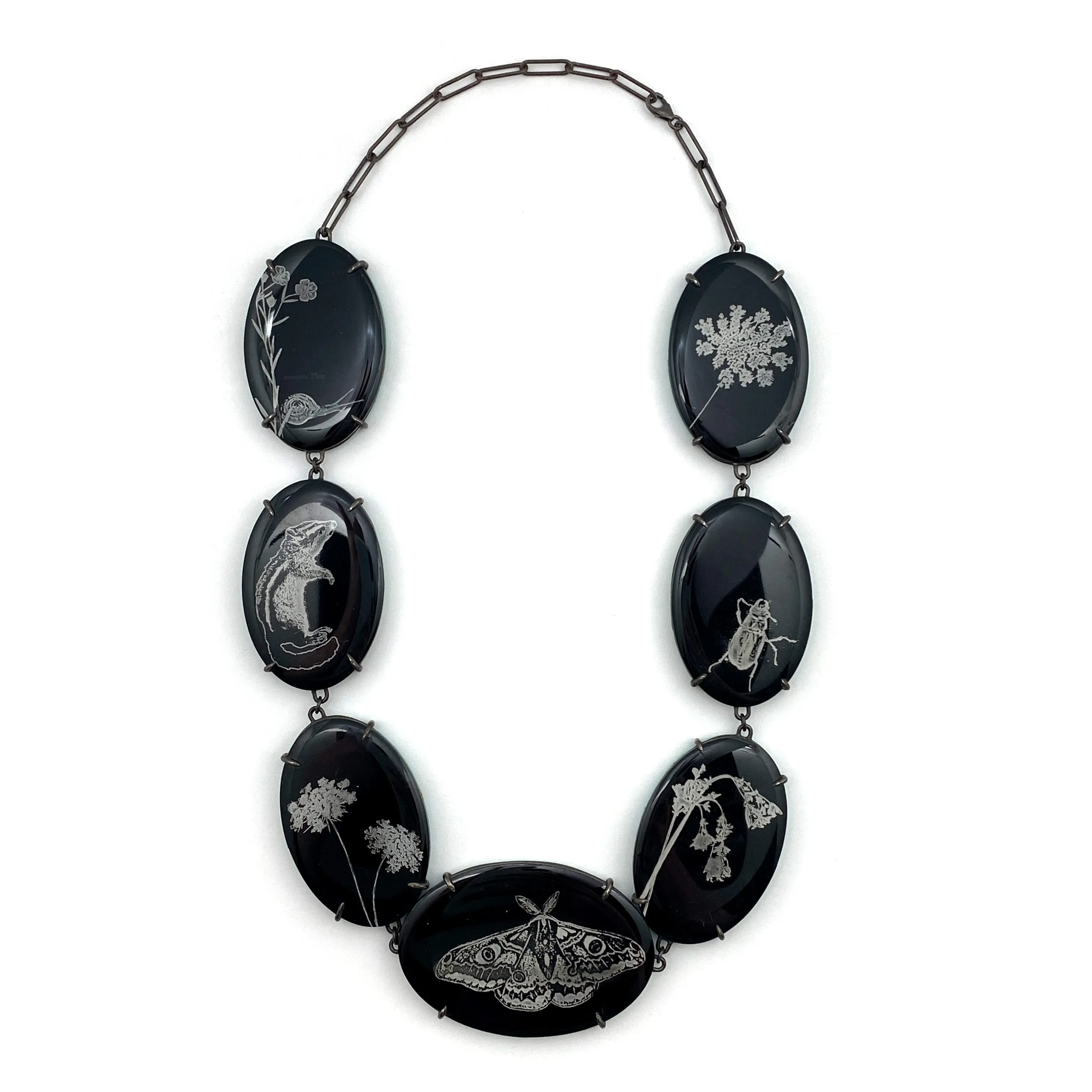 Turquoise and Onyx Reversible Necklace