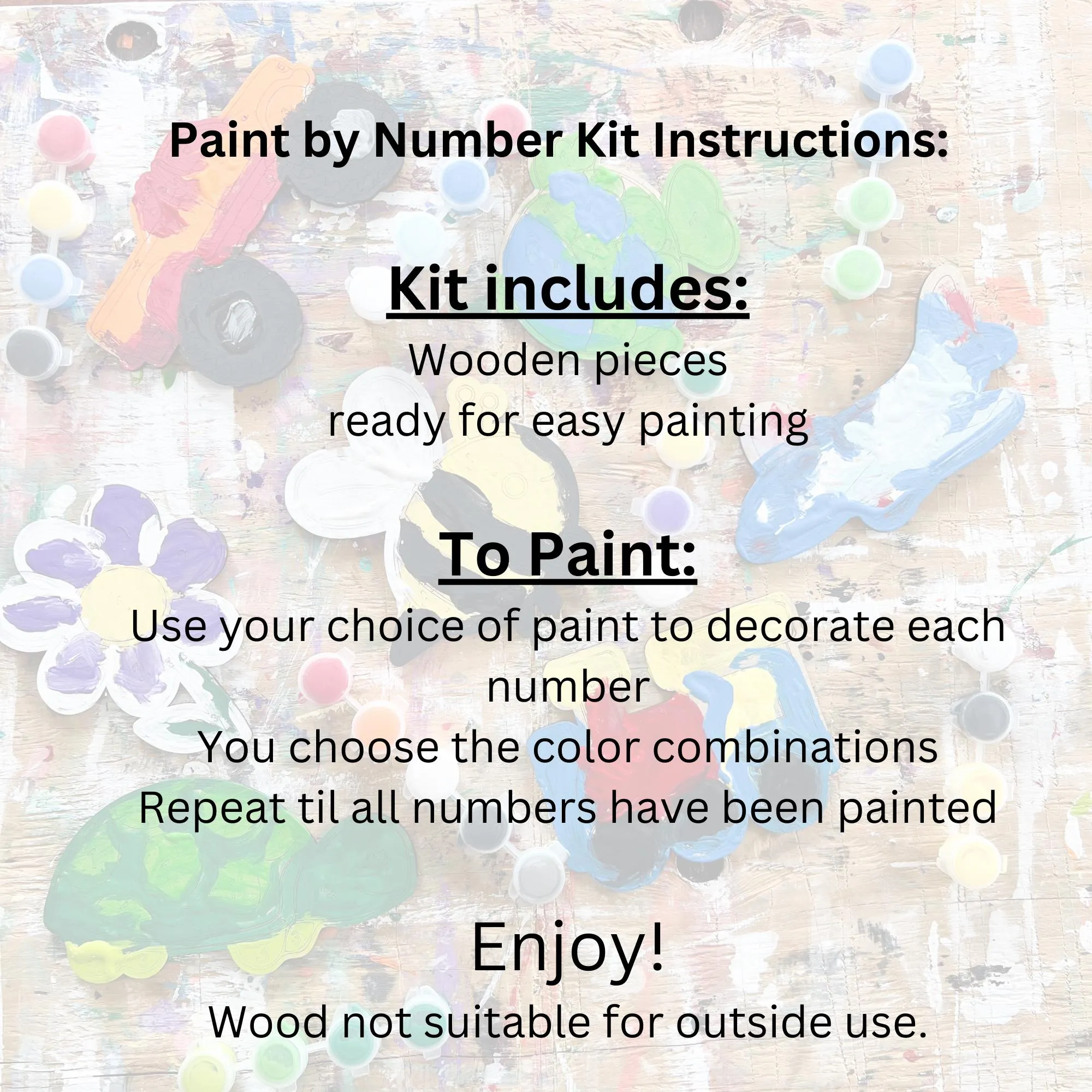 Turtle Painting by Numbers,  Craft Kits for Kids,  Unpainted Wood Make Your Own Sign, Ocean Birthday Party Favor