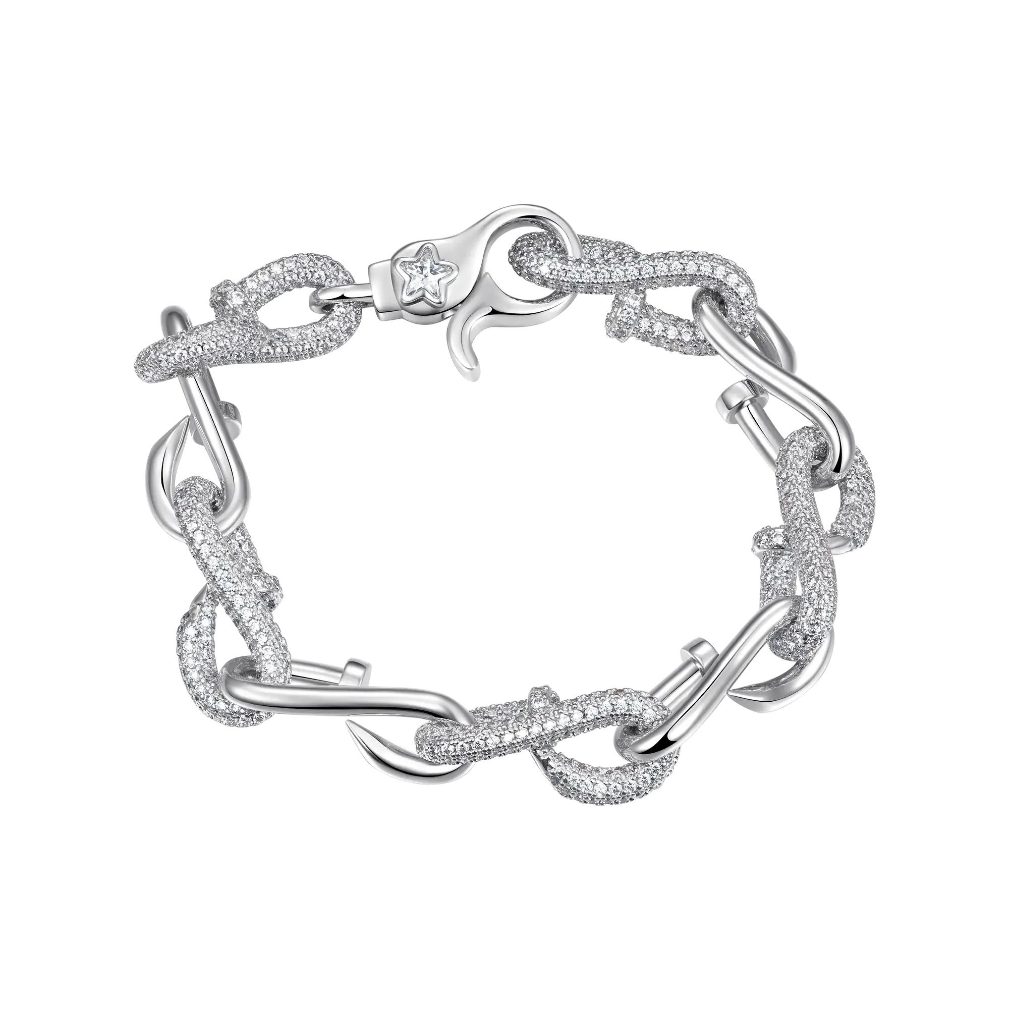 Twisted Nail Link Bracelet - 10mm