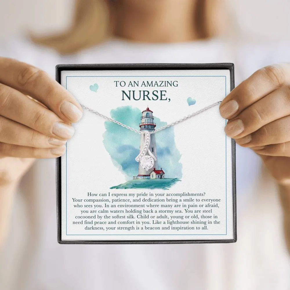 Unique Gift For Nurse - Ribbon Necklace -To An Amazing Nurse