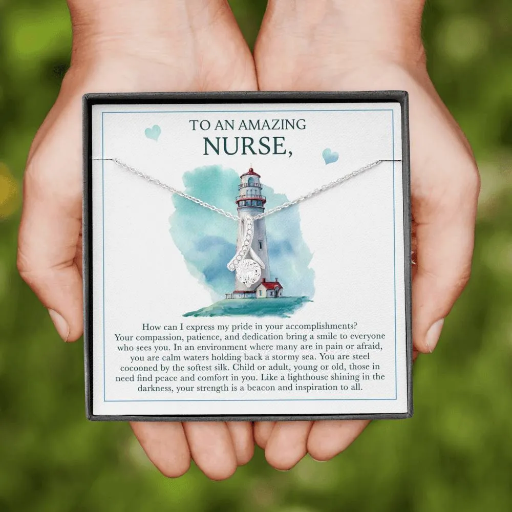 Unique Gift For Nurse - Ribbon Necklace -To An Amazing Nurse