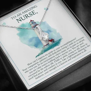 Unique Gift For Nurse - Ribbon Necklace -To An Amazing Nurse