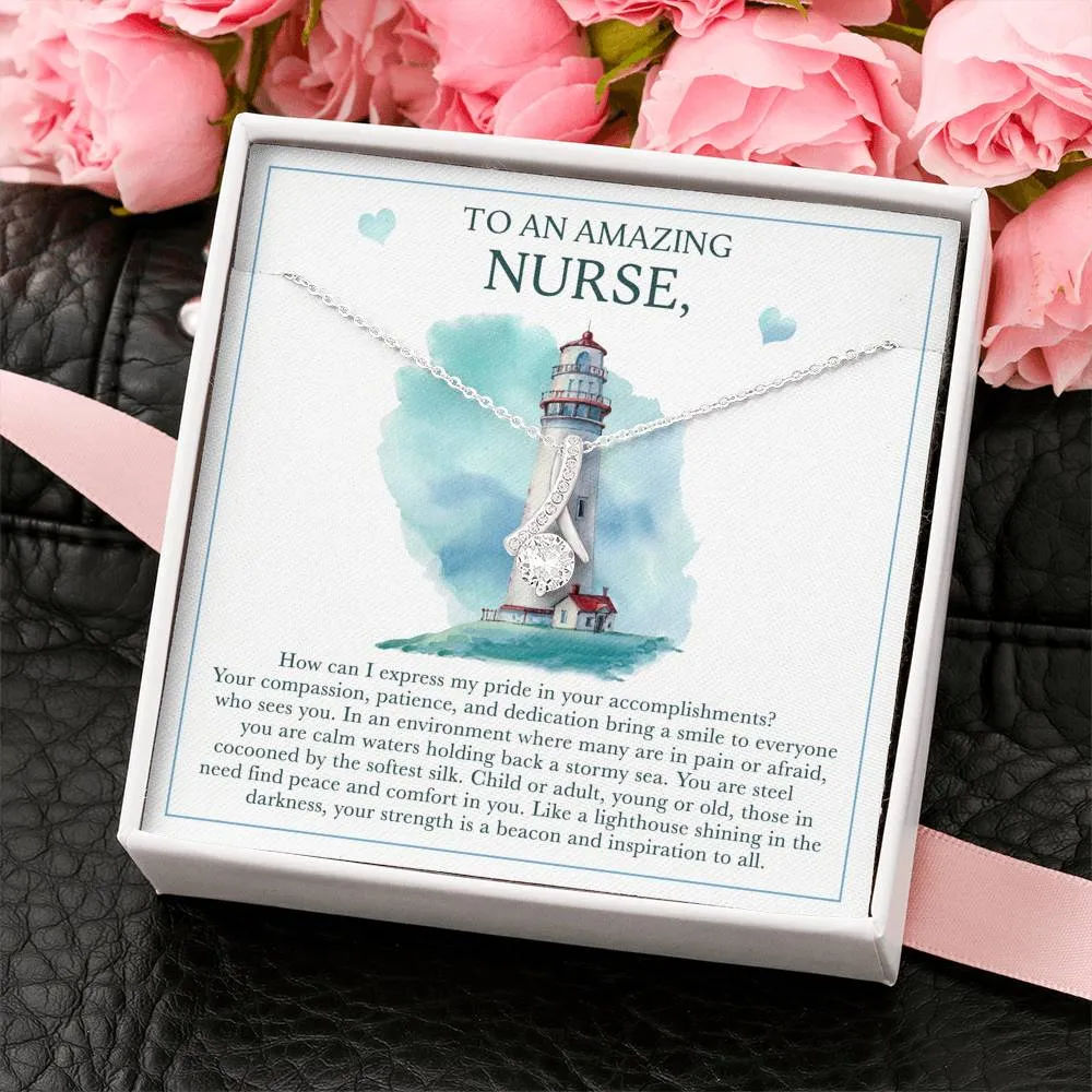 Unique Gift For Nurse - Ribbon Necklace -To An Amazing Nurse