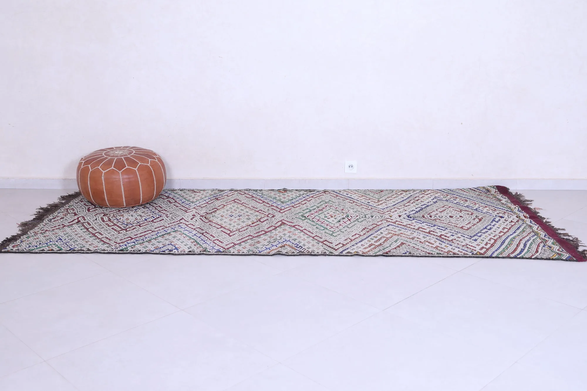 Unique Vintage Berber Runner Rug - 4.1x9.9 ft Handwoven Design