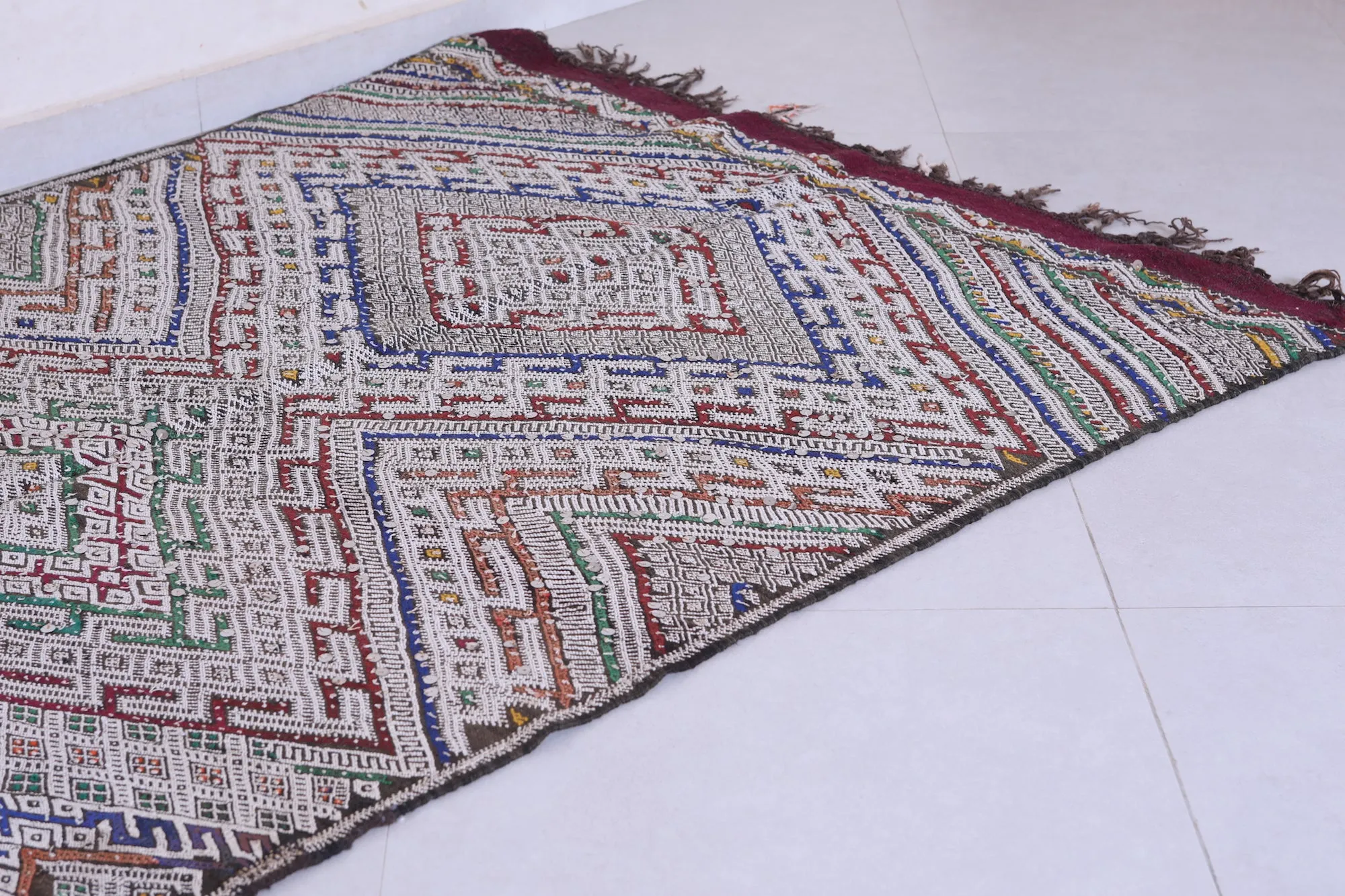 Unique Vintage Berber Runner Rug - 4.1x9.9 ft Handwoven Design