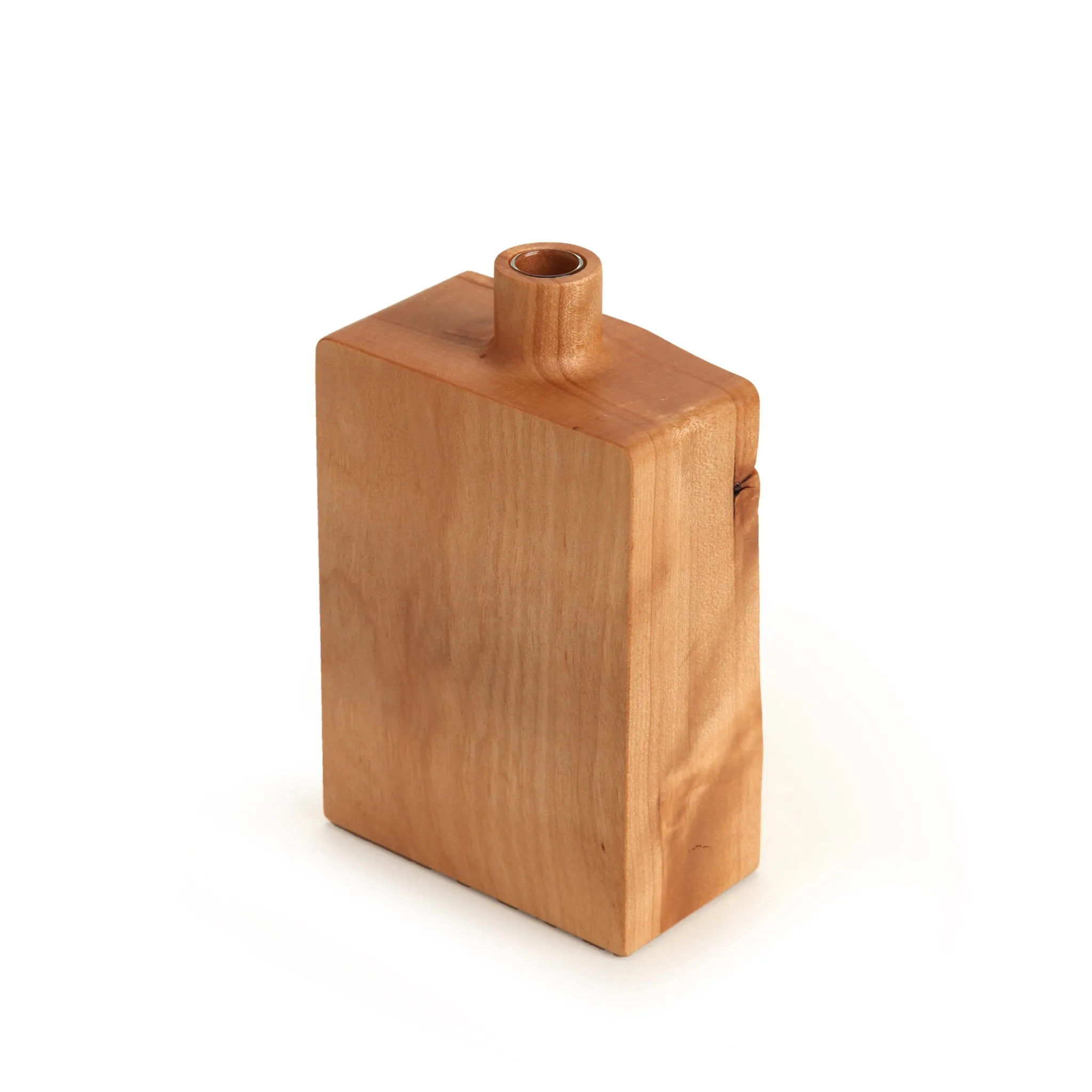 Unique Wooden Flower Vase Shaped Like Bottle