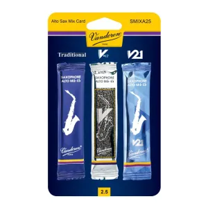 Vandoren Alto Saxophone Reeds, Classic Mix Card