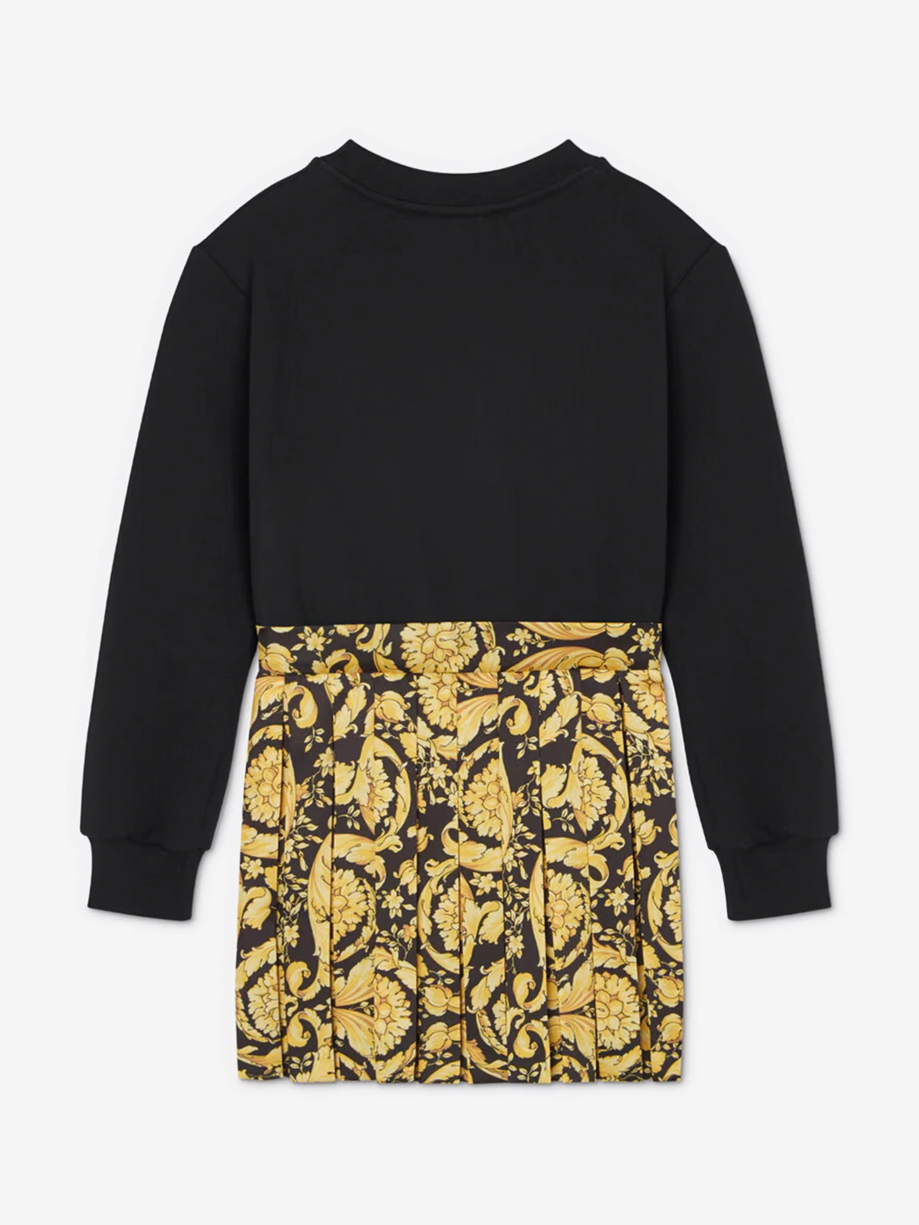Versace Girls Barocco Logo Dress in Black