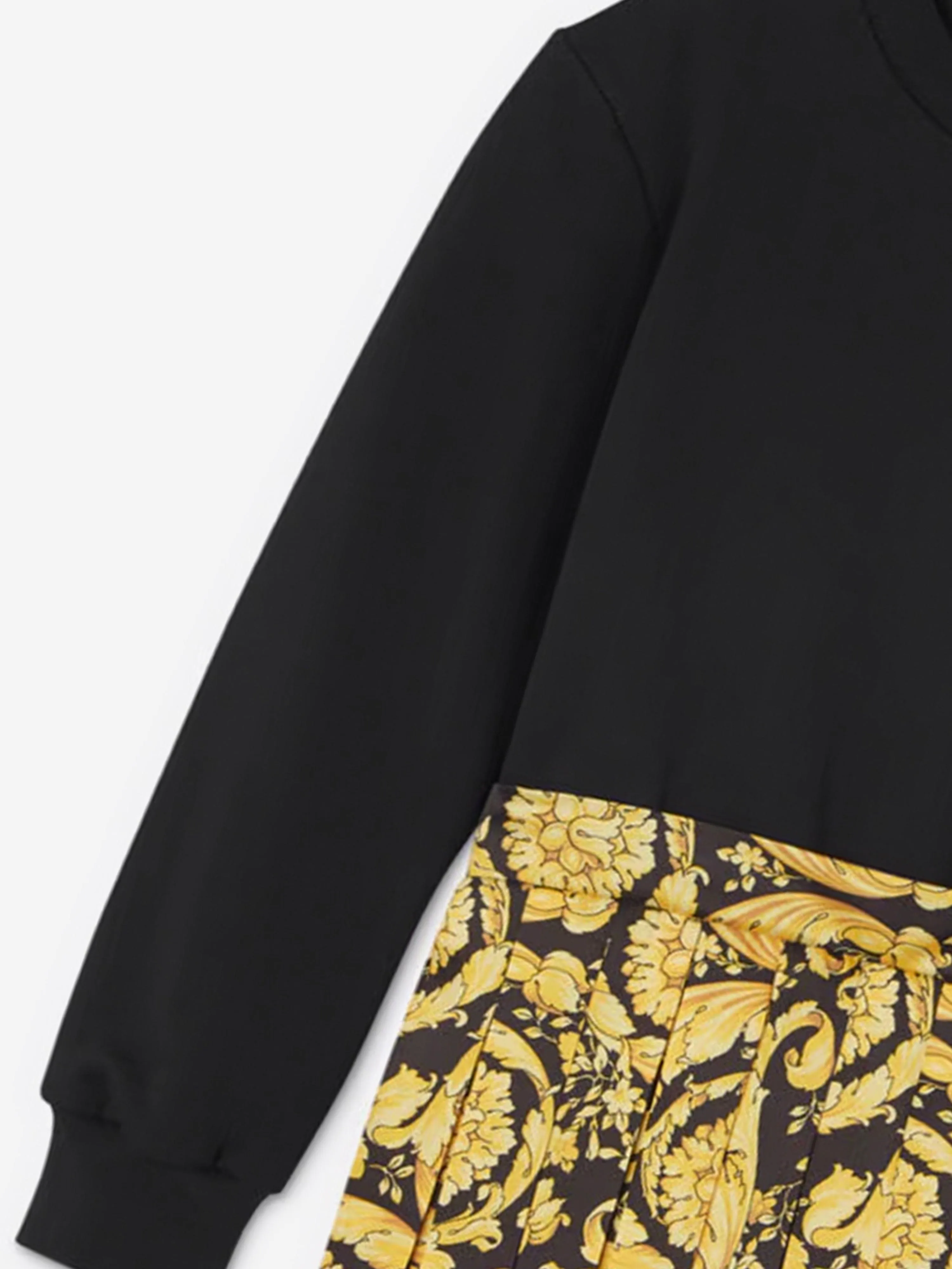 Versace Girls Barocco Logo Dress in Black