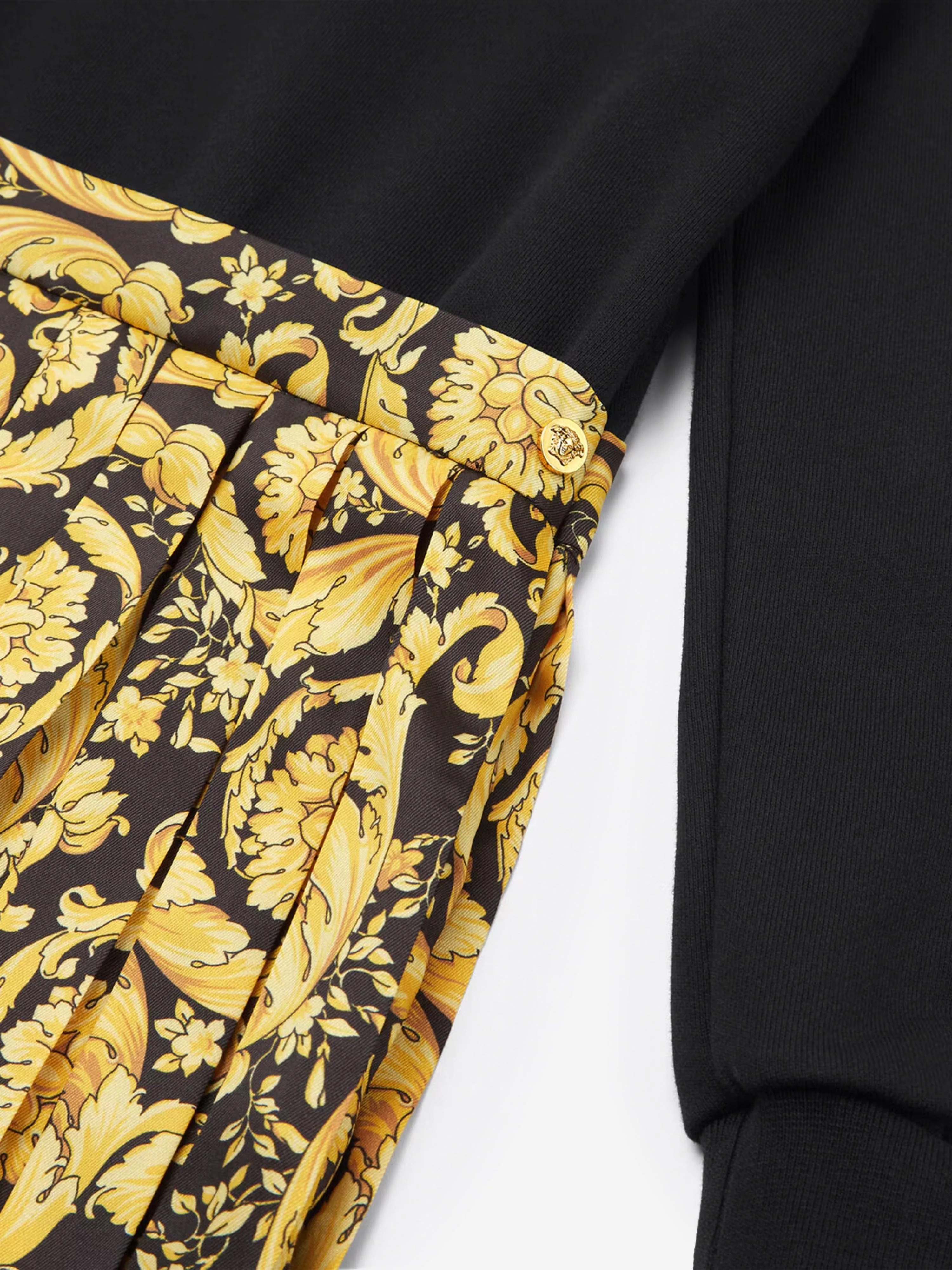 Versace Girls Barocco Logo Dress in Black
