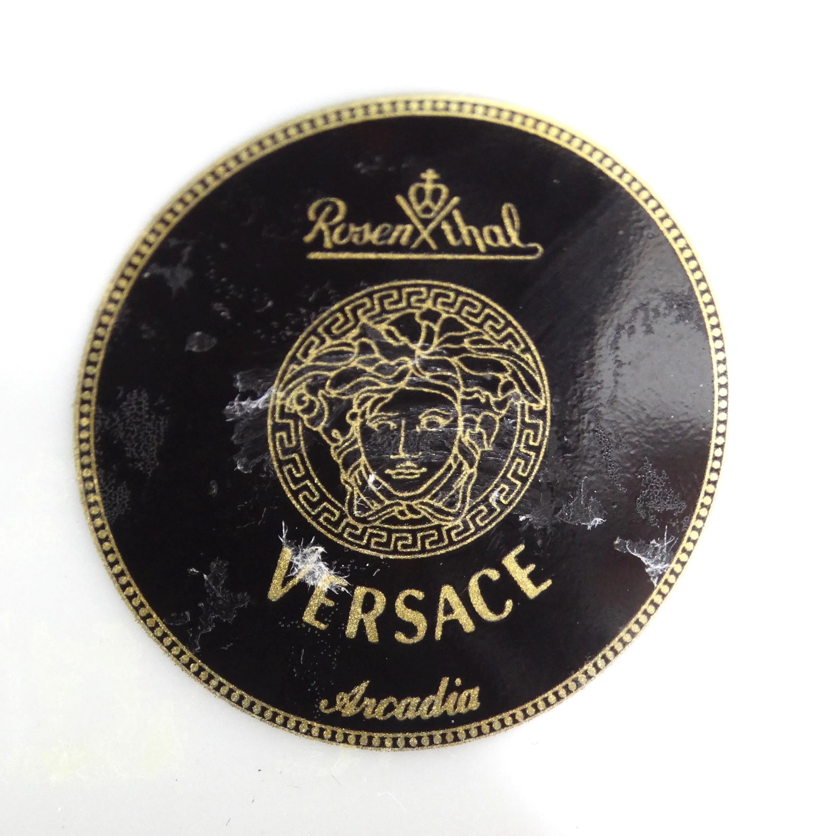 Versace Rosenthal 1990s Porcelain Table Clock