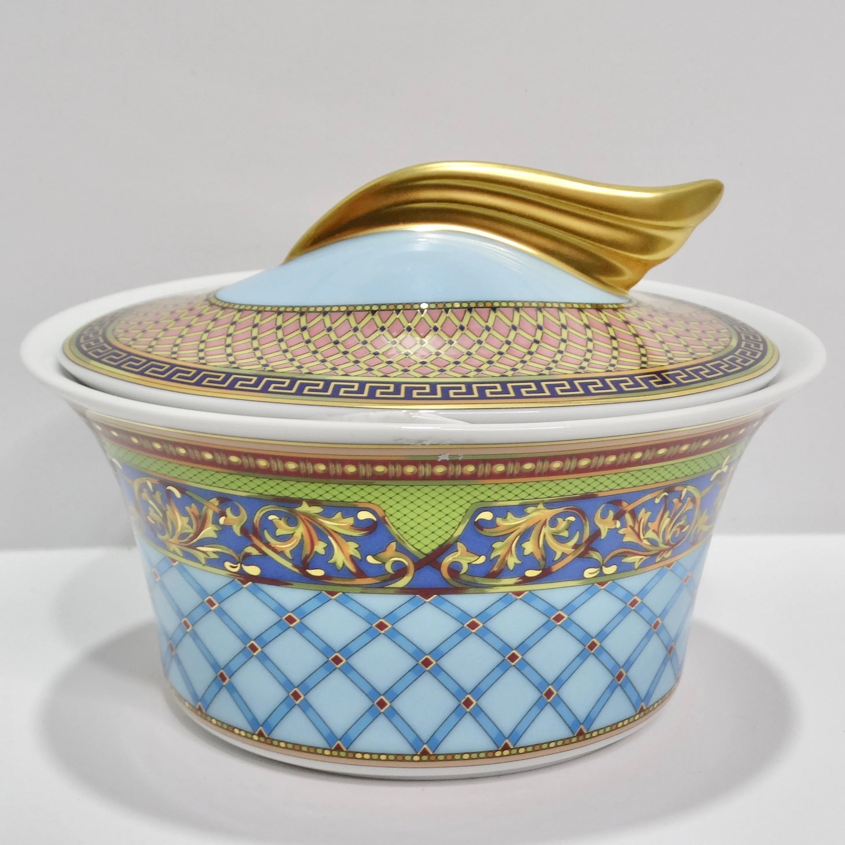 Versace Rosenthal 1990s Russian Dream Porcelain Sugar Bowl