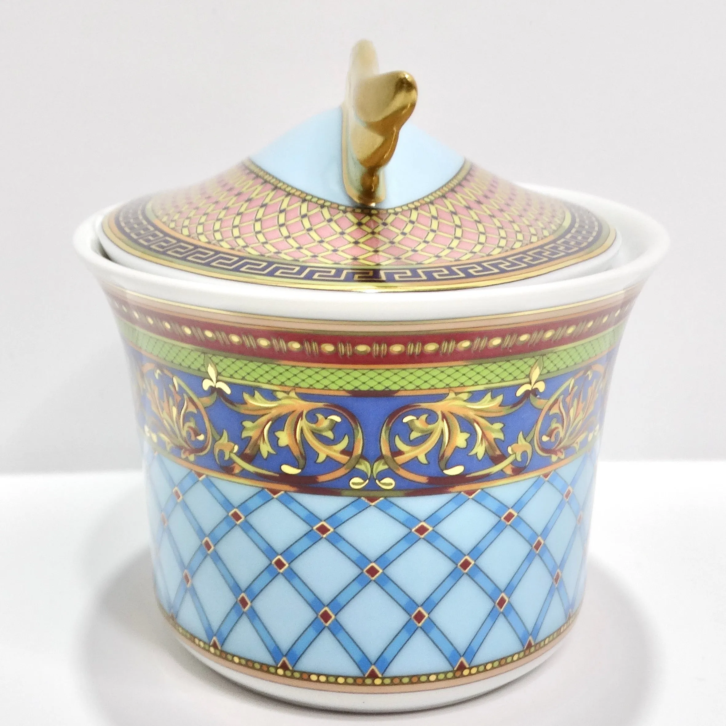 Versace Rosenthal 1990s Russian Dream Porcelain Sugar Bowl