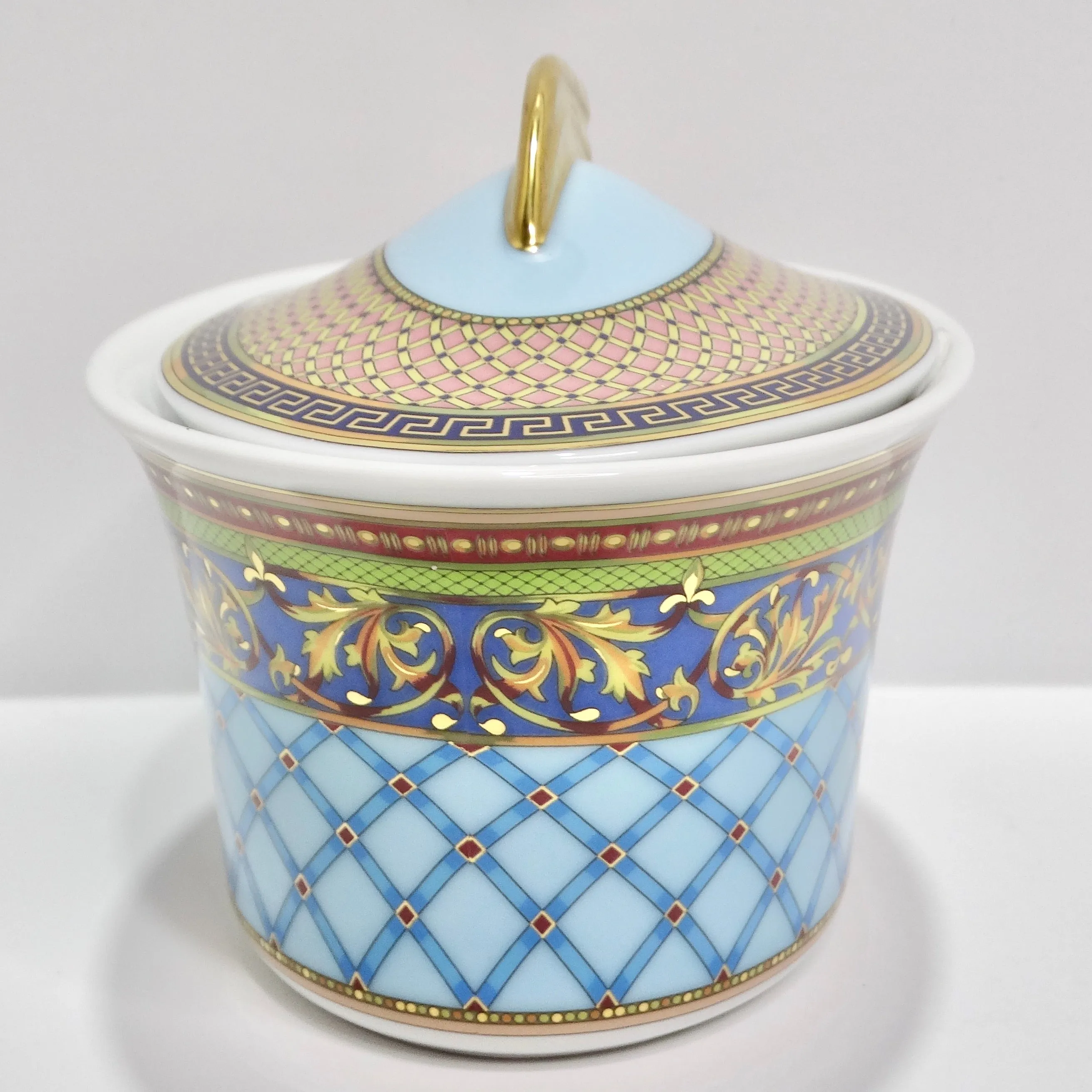 Versace Rosenthal 1990s Russian Dream Porcelain Sugar Bowl