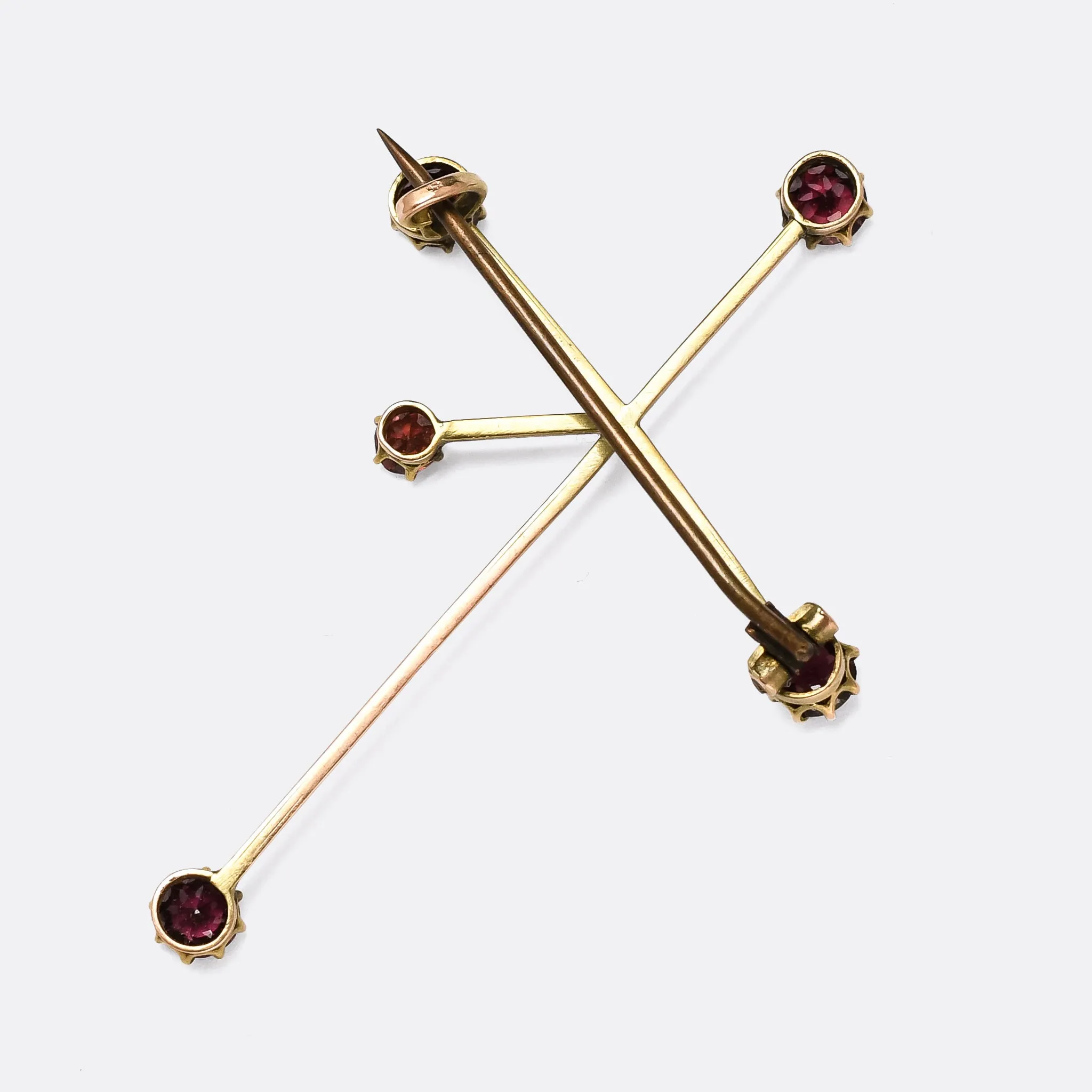 Victorian Garnet "Southern Cross" Constellation Brooch