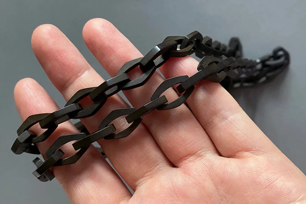 Victorian Vulcanite Long Chain Necklace
