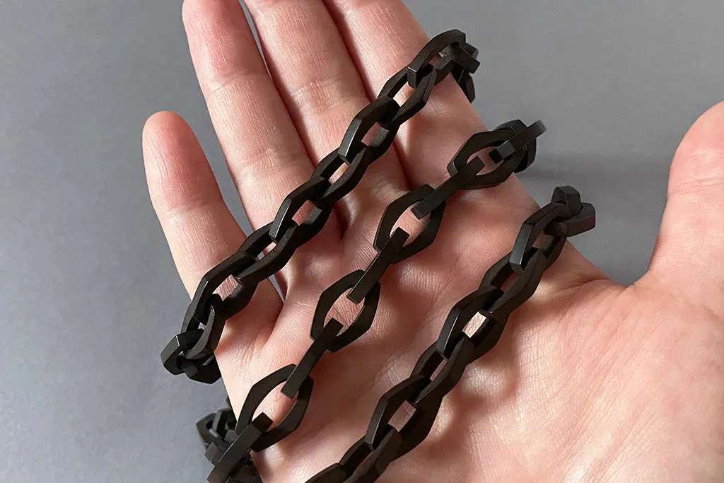 Victorian Vulcanite Long Chain Necklace