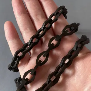 Victorian Vulcanite Long Chain Necklace