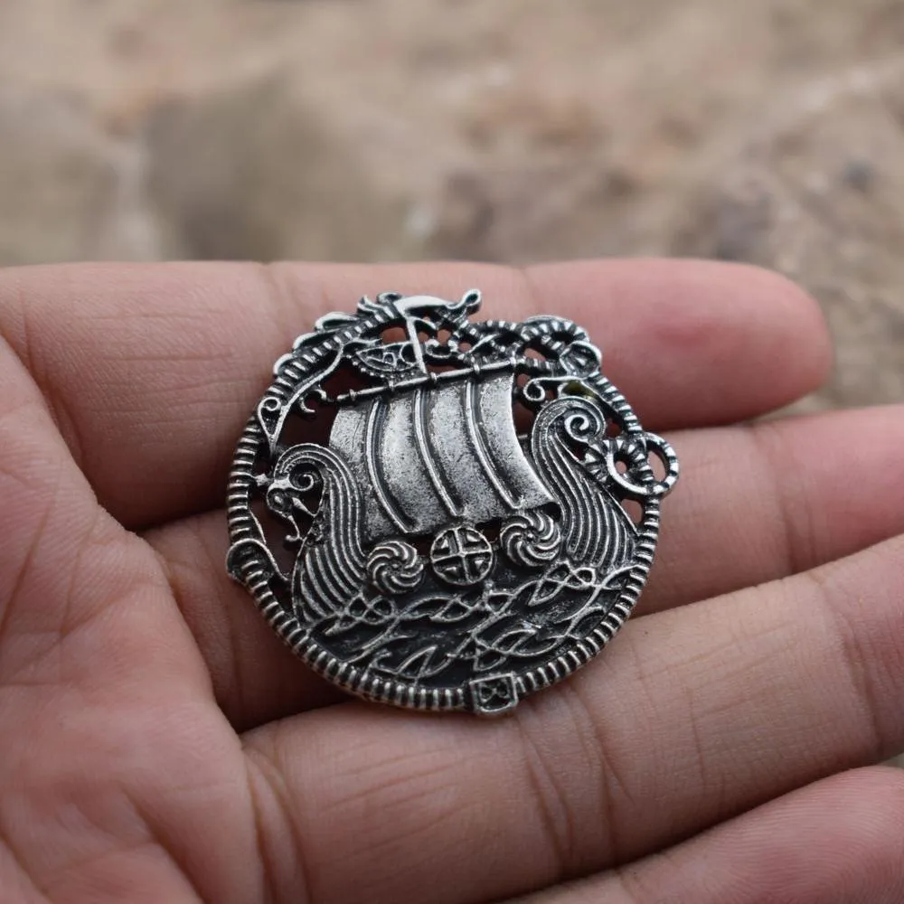 Viking Drakkar Brooch
