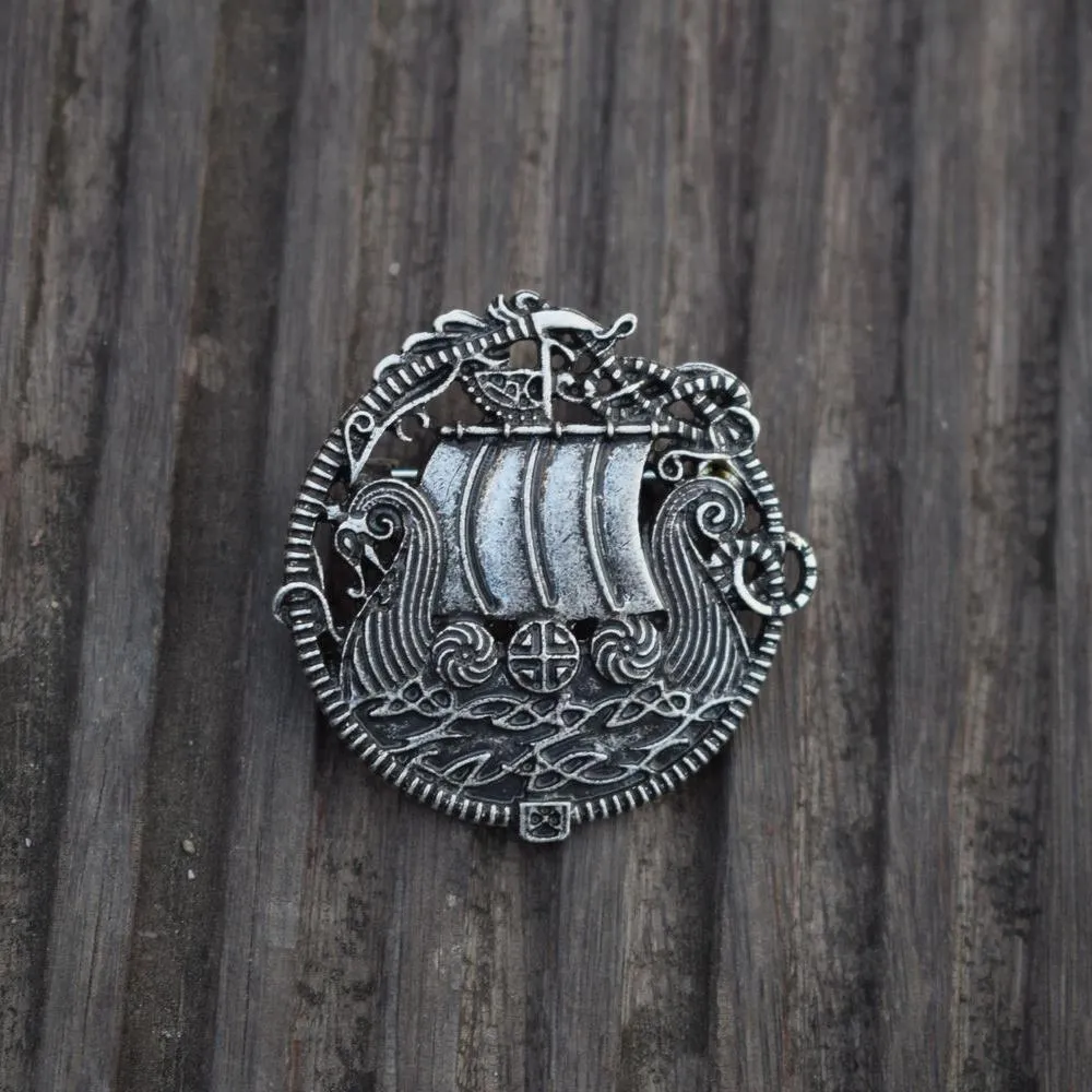 Viking Drakkar Brooch