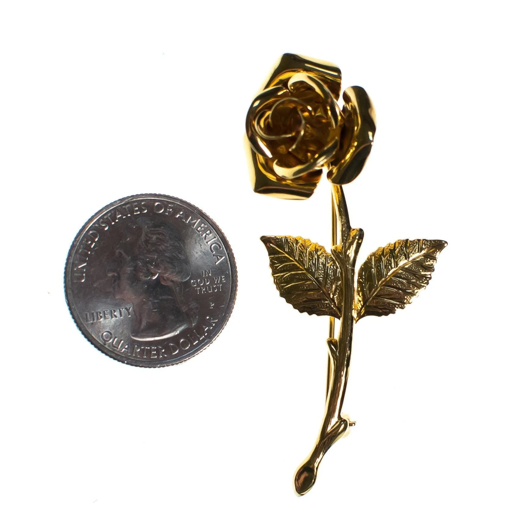 Vintage Brooch, Rose Brooch, Gold Tone Brooch, Brooches and Pins