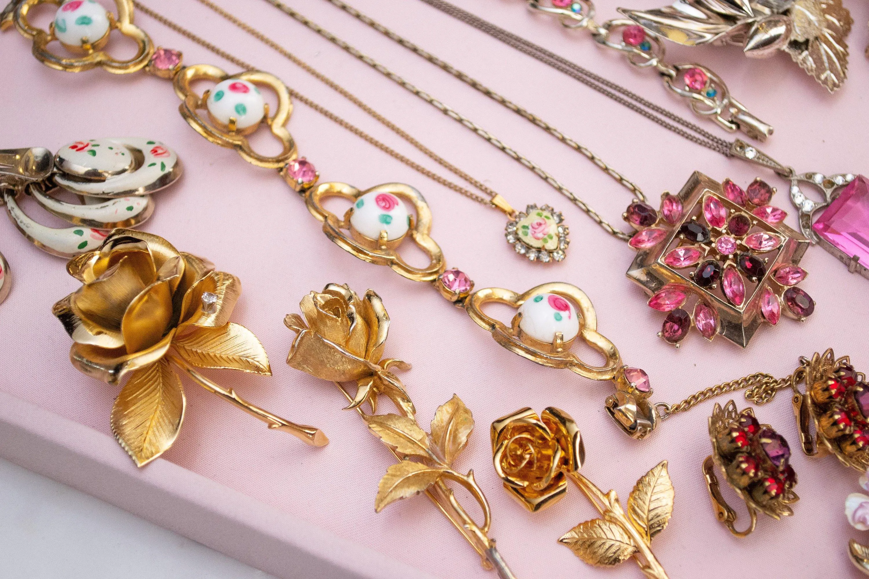Vintage Brooch, Rose Brooch, Gold Tone Brooch, Brooches and Pins