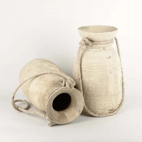 Vintage Nepali Water Pots - Bleached