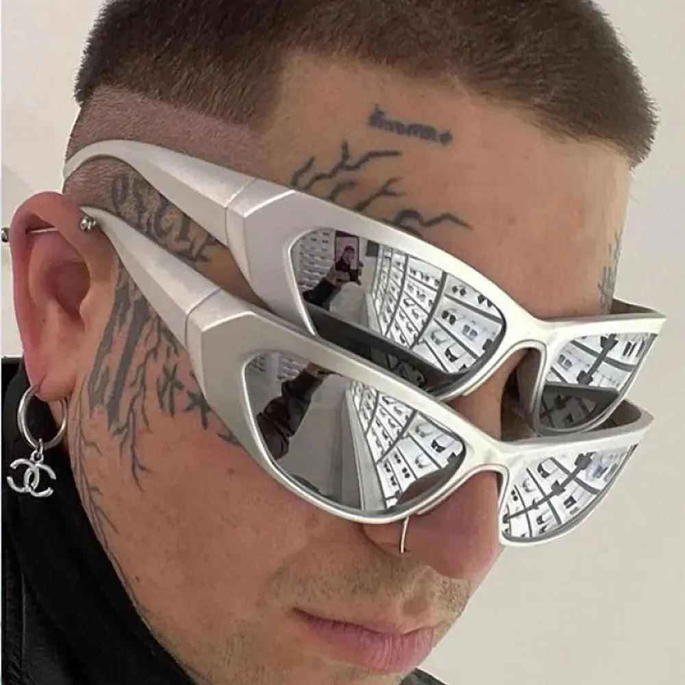 Vintage Shades Futuristic Eyewear Riding Eyeglasses