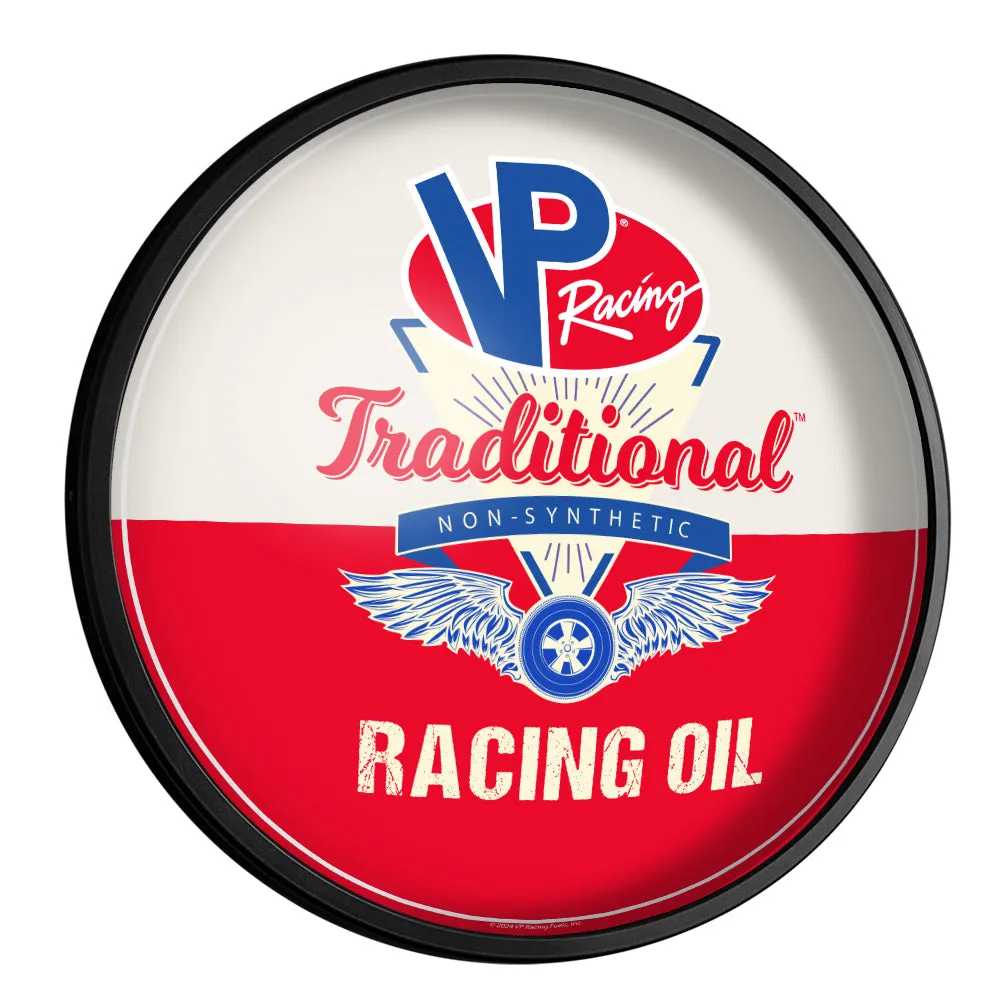 VP Racing Fuels: Traditional / Classic - Round Slimline Lighted Wall Sign