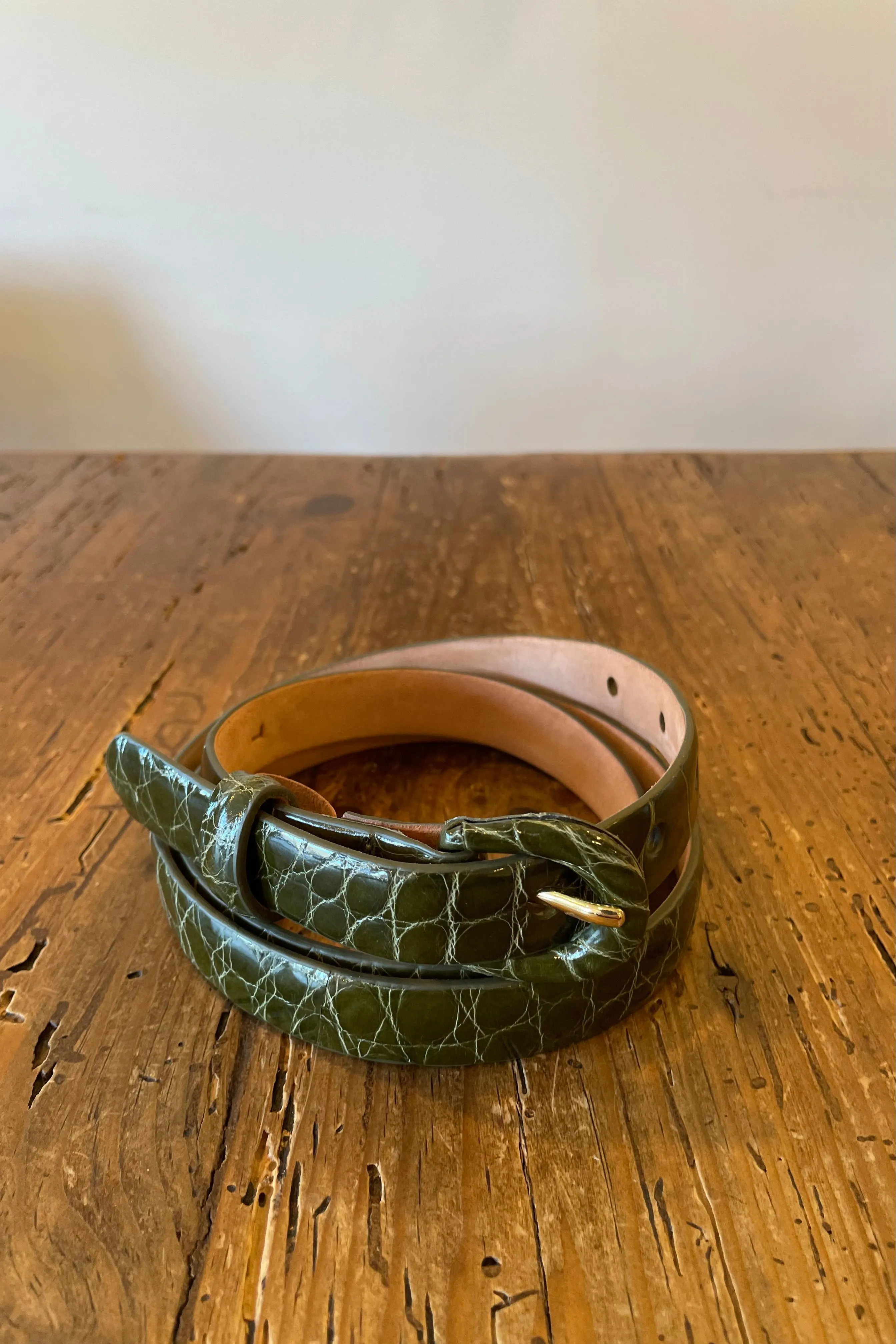 W. Kleinberg Glazed Alligator Belt
