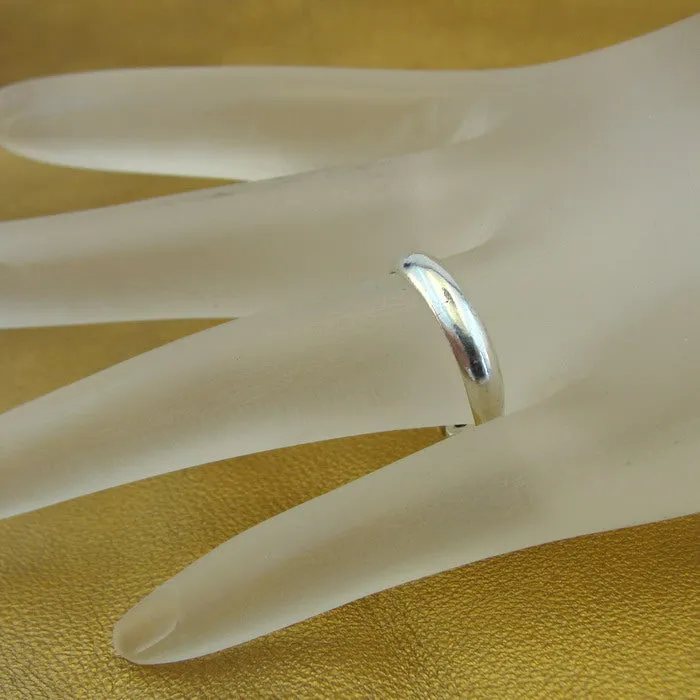 White Zircon Ring 925 Sterling Silver  size 7 Handmade Hadar Designers  () LAST