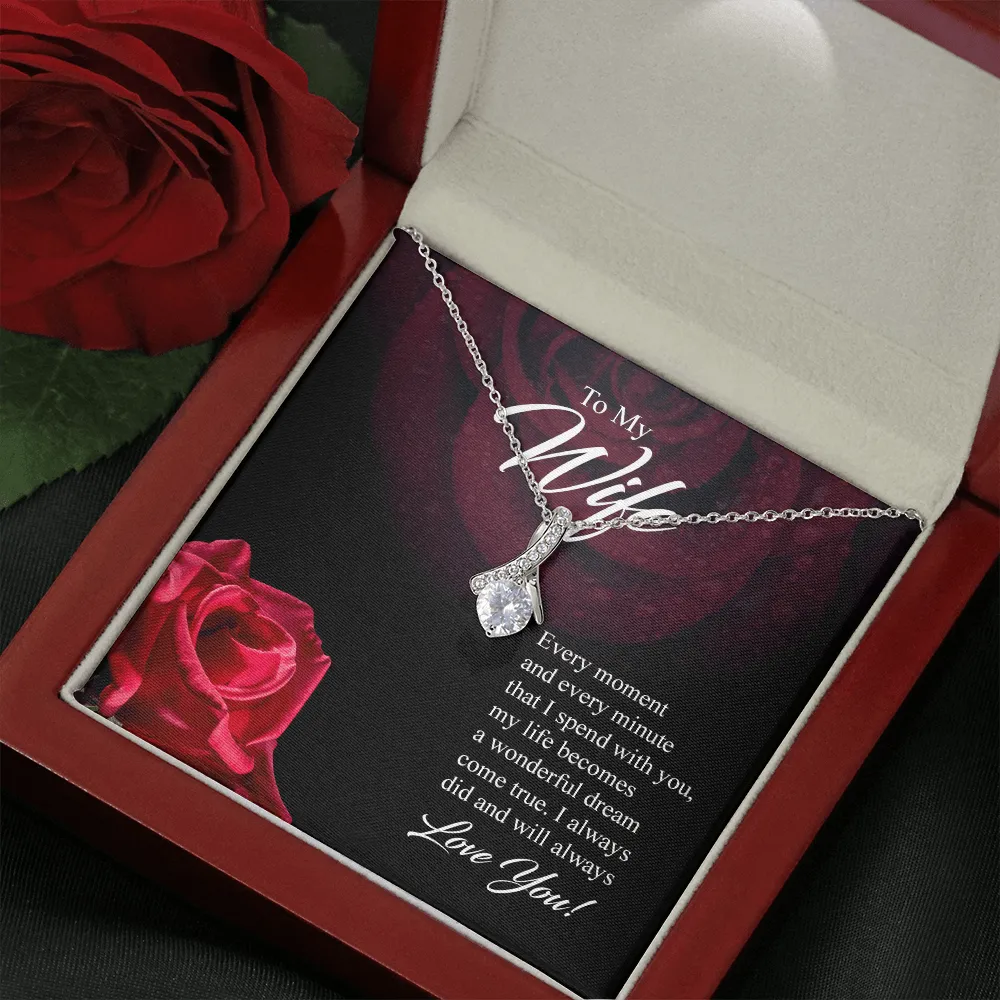 Wife -Every Moment And Every Minute - Alluring Beauty Infinity Necklace Message Card