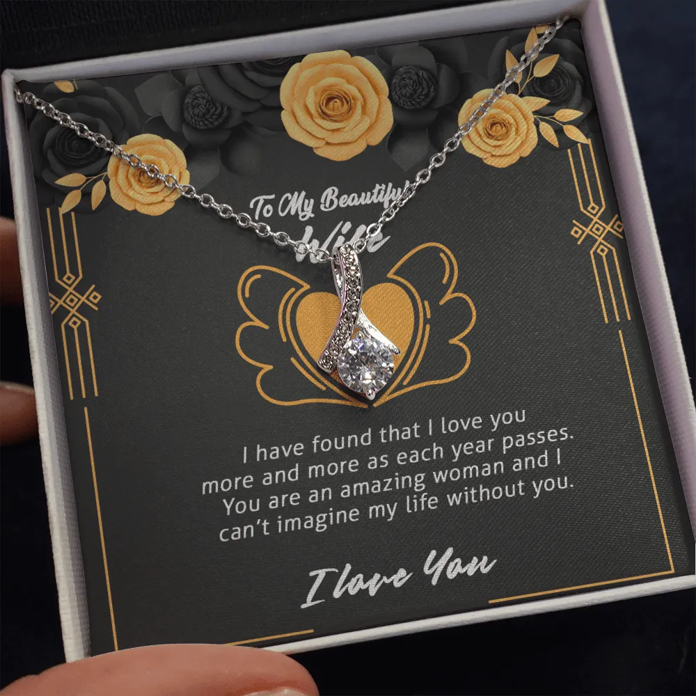 Wife - I Have Found - Alluring Beauty Infinity Necklace Message Card