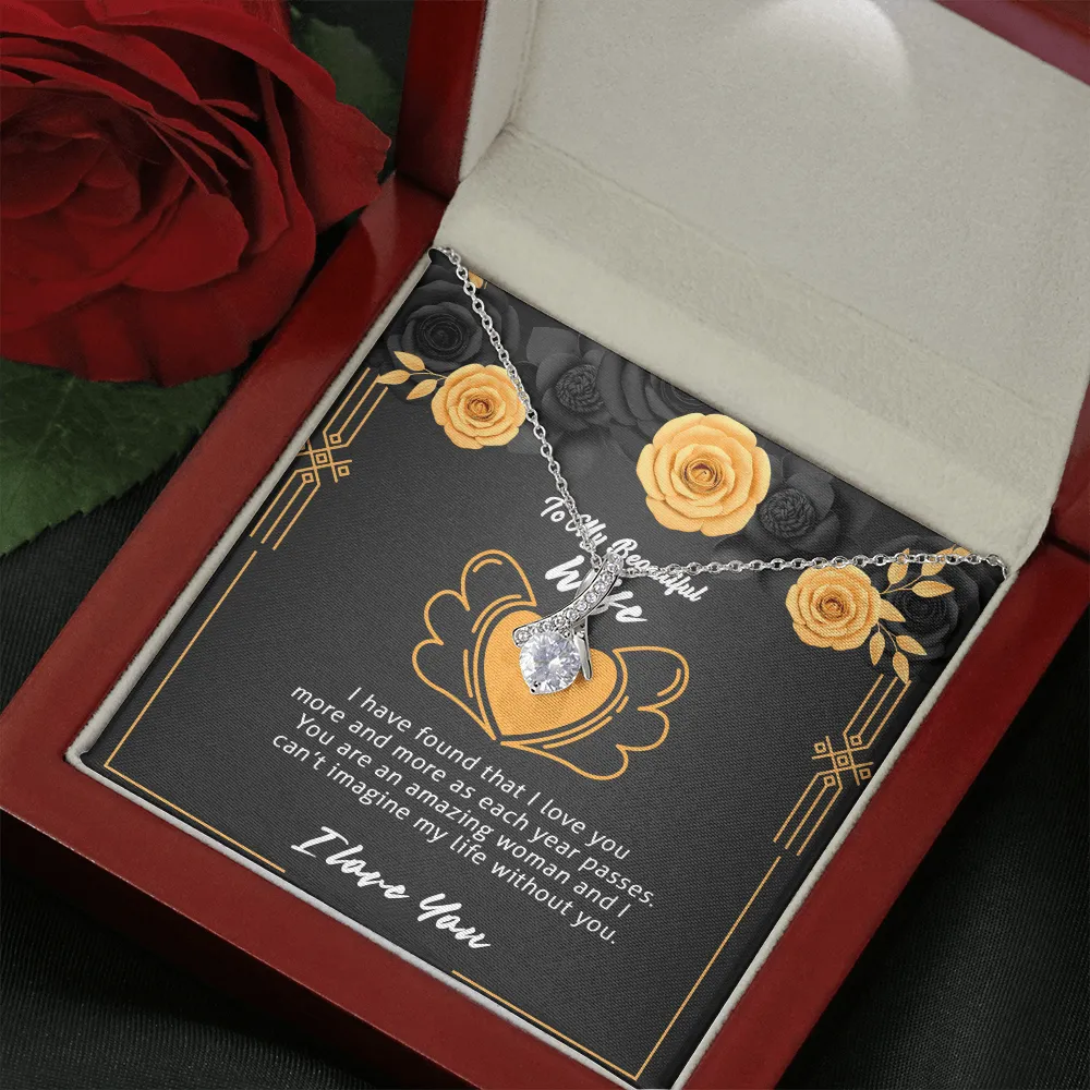 Wife - I Have Found - Alluring Beauty Infinity Necklace Message Card