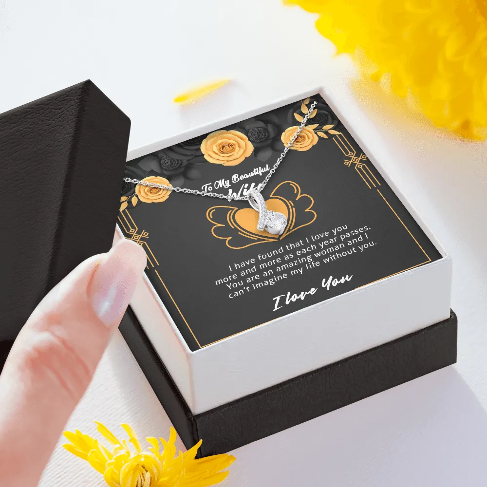 Wife - I Have Found - Alluring Beauty Infinity Necklace Message Card