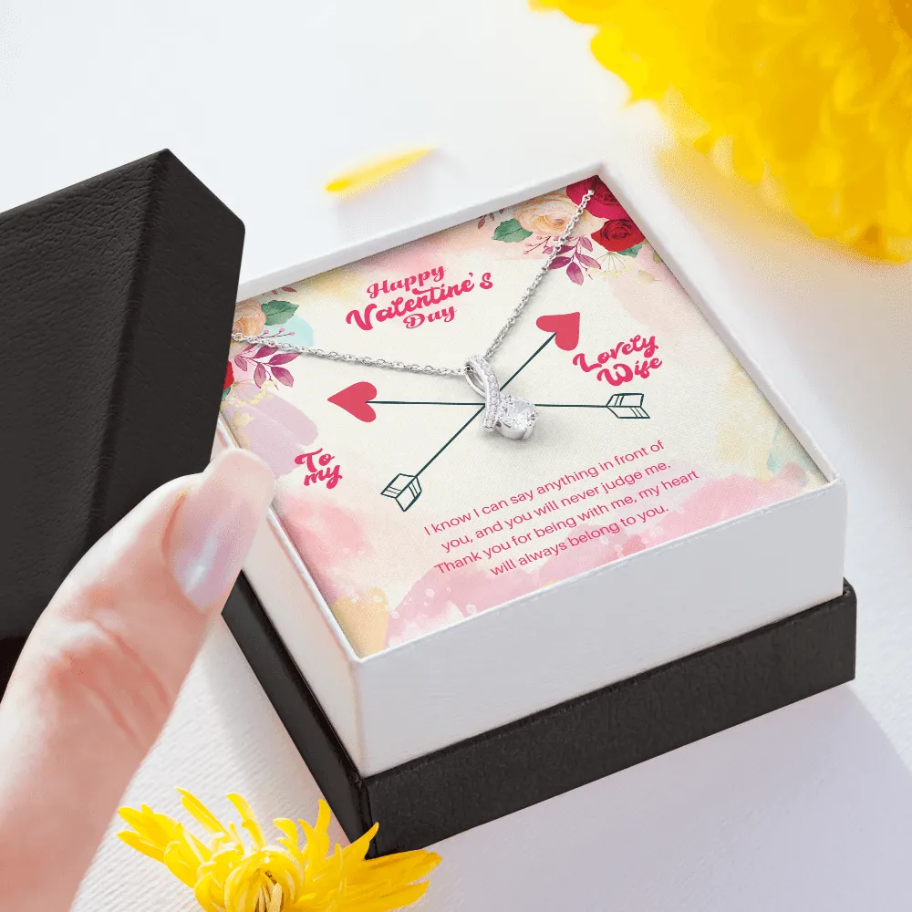 Wife - I Know I Can Say - Alluring Beauty Infinity Necklace Message Card