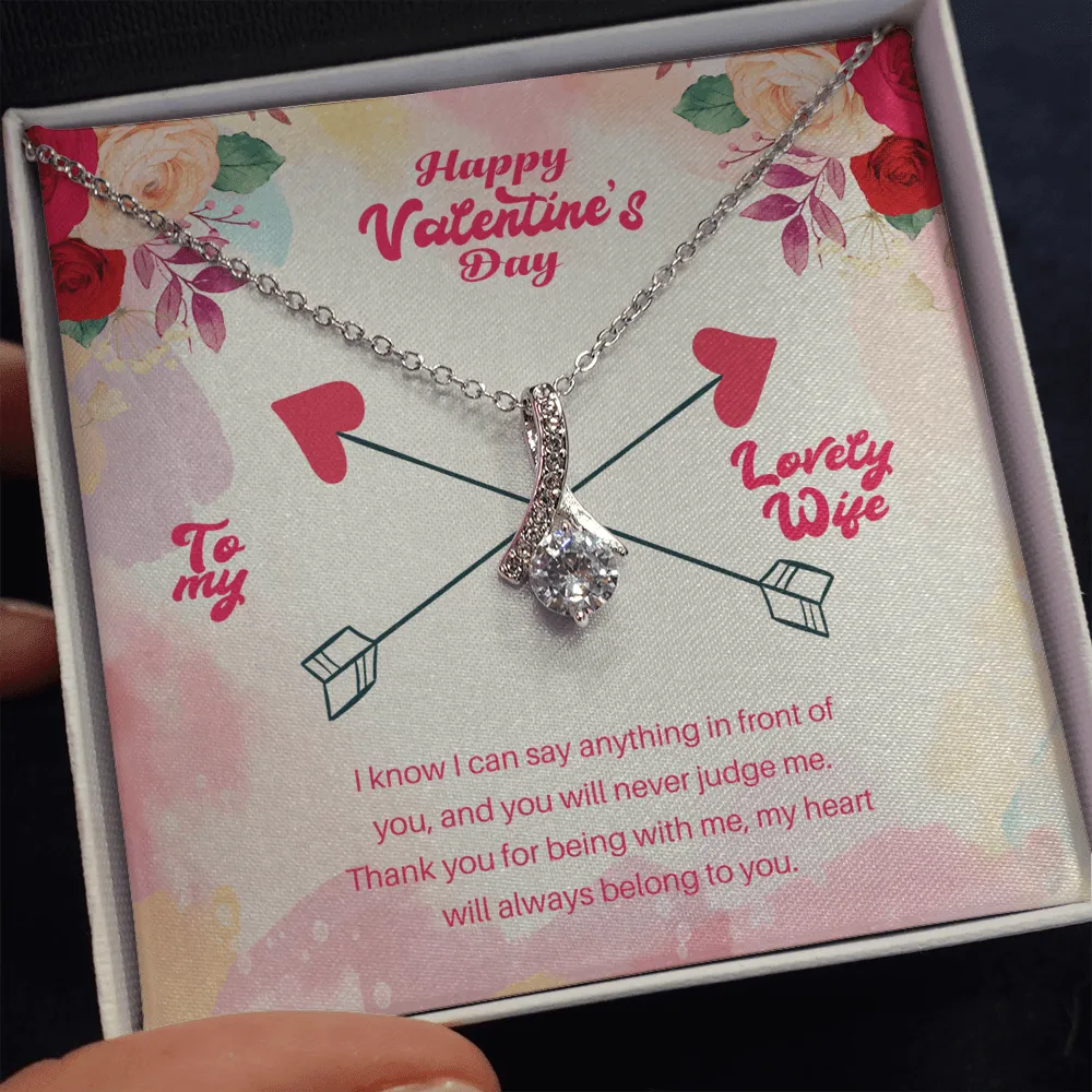 Wife - I Know I Can Say - Alluring Beauty Infinity Necklace Message Card