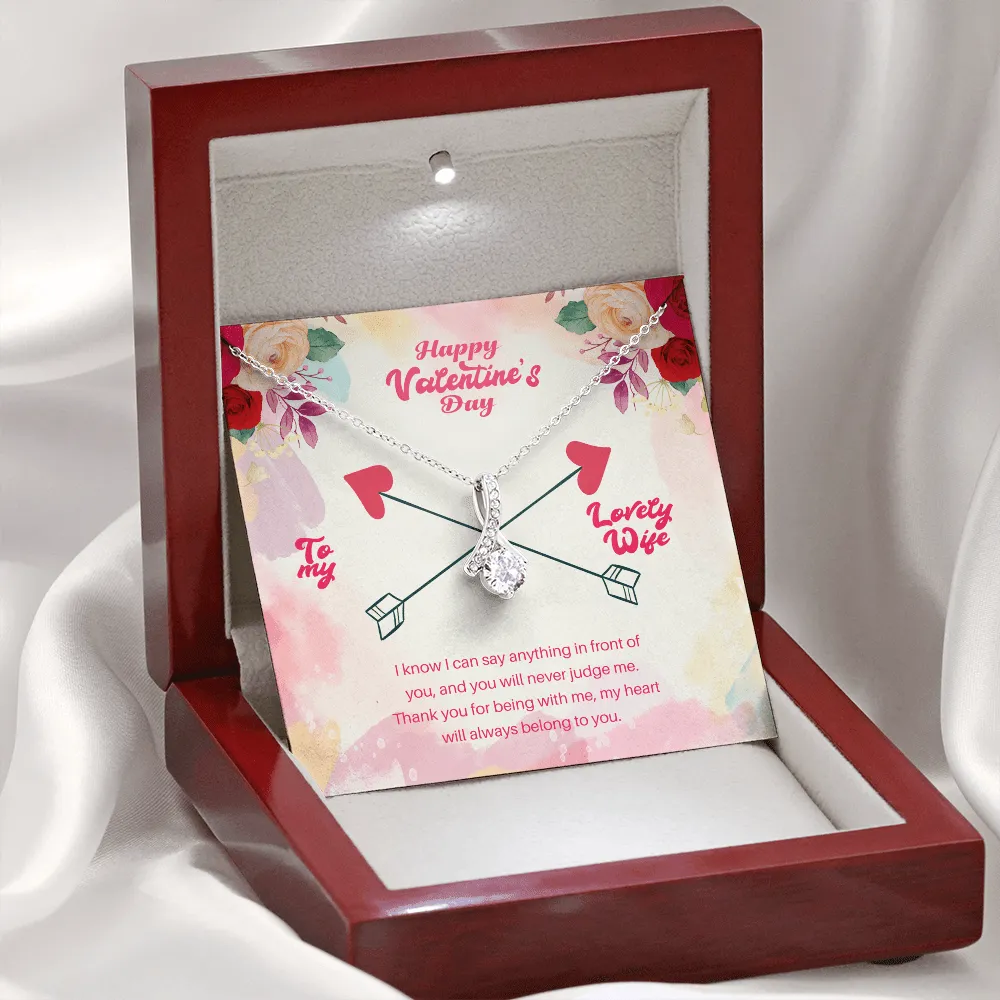 Wife - I Know I Can Say - Alluring Beauty Infinity Necklace Message Card