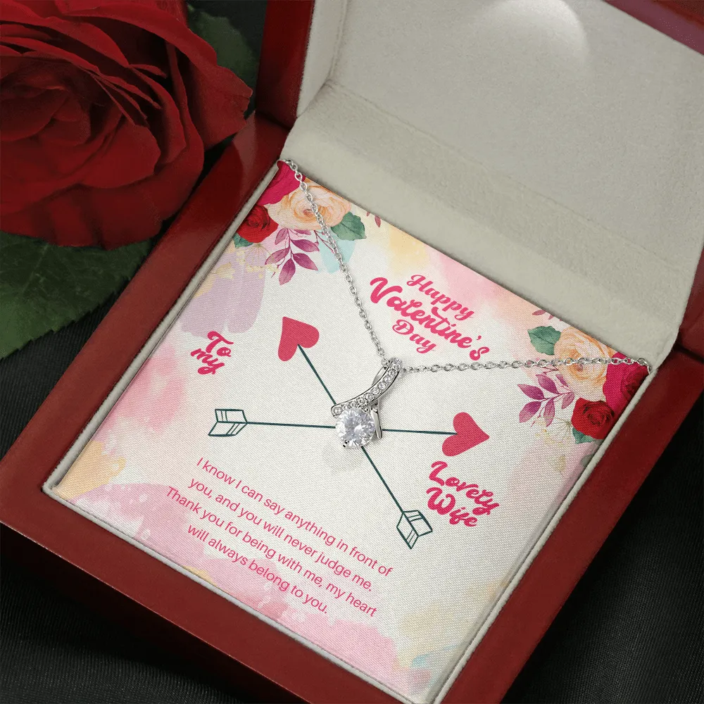 Wife - I Know I Can Say - Alluring Beauty Infinity Necklace Message Card