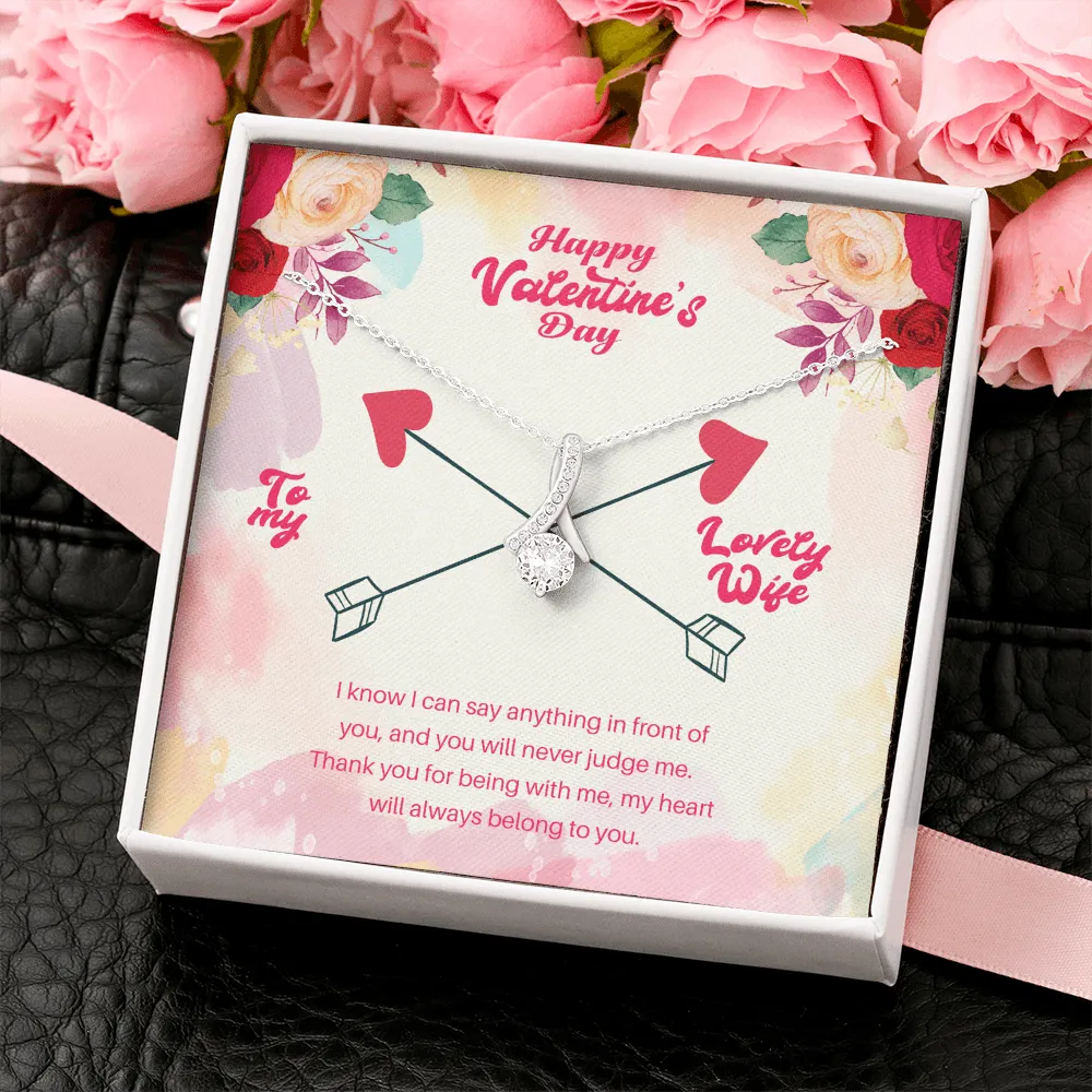 Wife - I Know I Can Say - Alluring Beauty Infinity Necklace Message Card