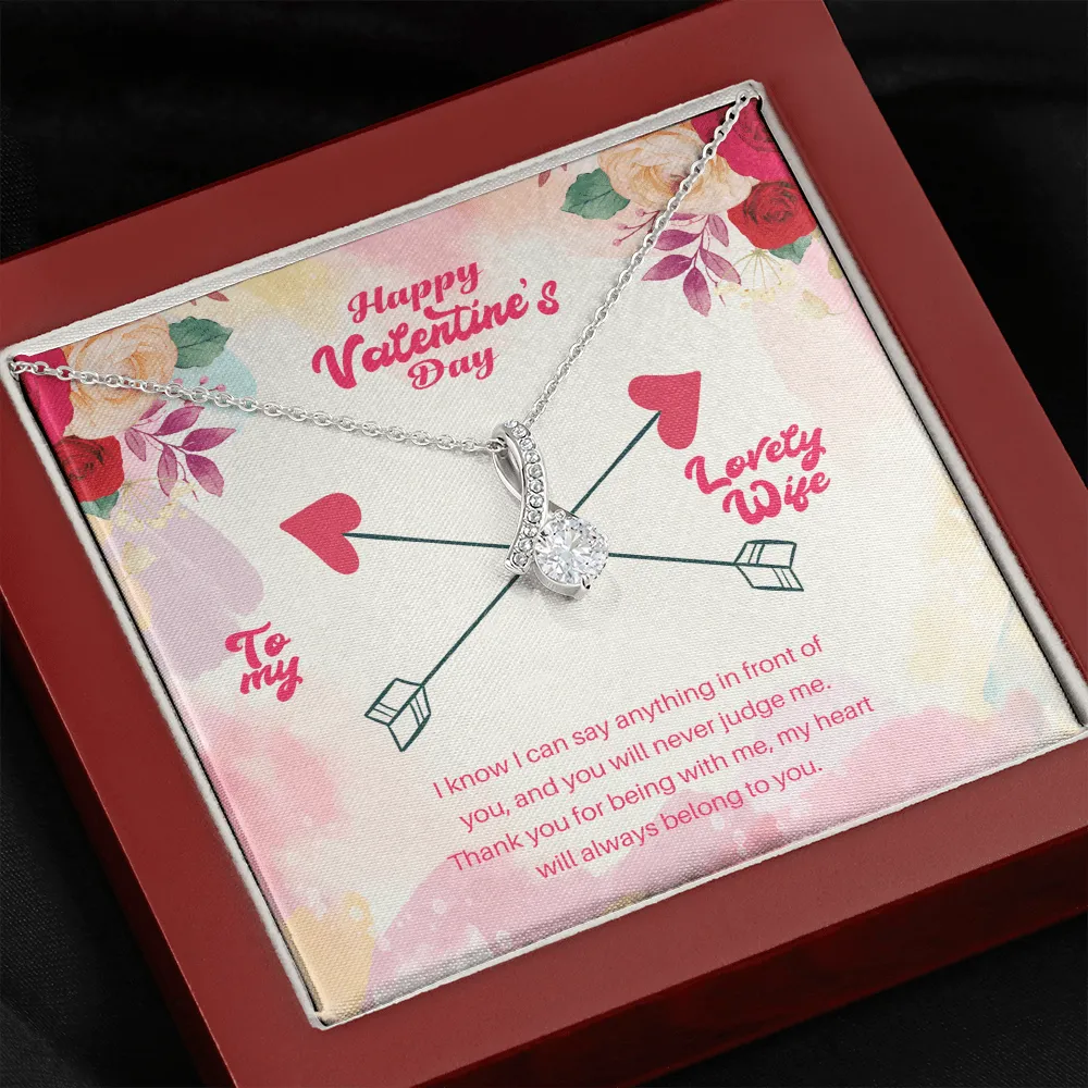 Wife - I Know I Can Say - Alluring Beauty Infinity Necklace Message Card