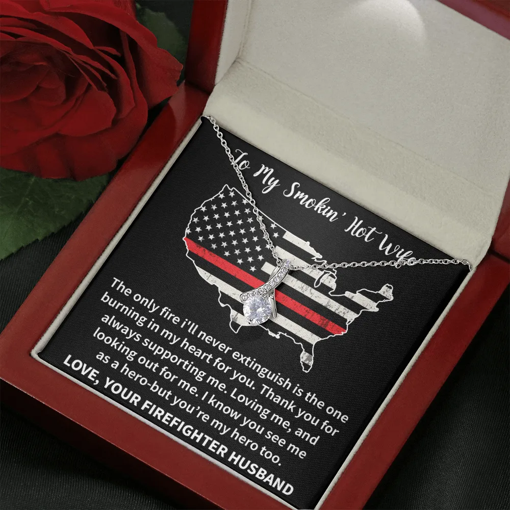Wife - The Only Fire - Alluring Beauty Infinity Necklace Message Card