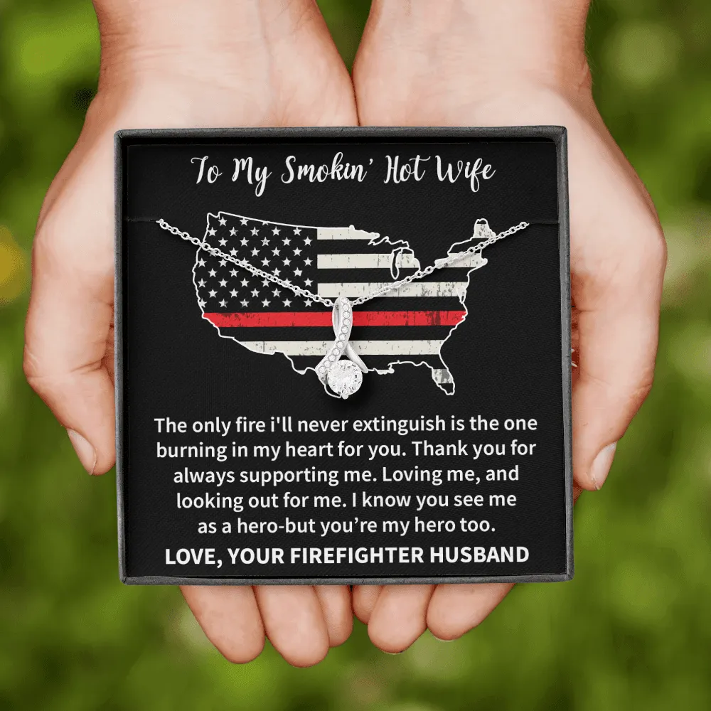 Wife - The Only Fire - Alluring Beauty Infinity Necklace Message Card