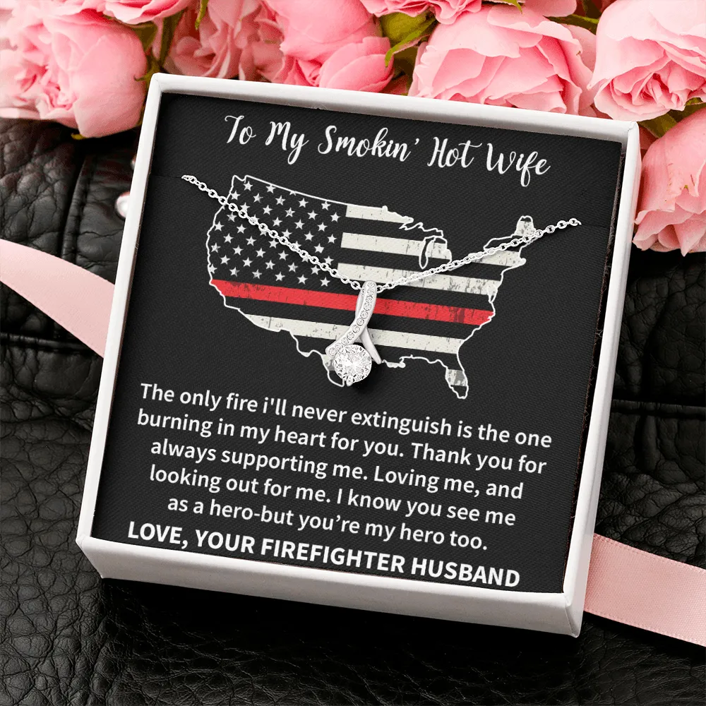 Wife - The Only Fire - Alluring Beauty Infinity Necklace Message Card