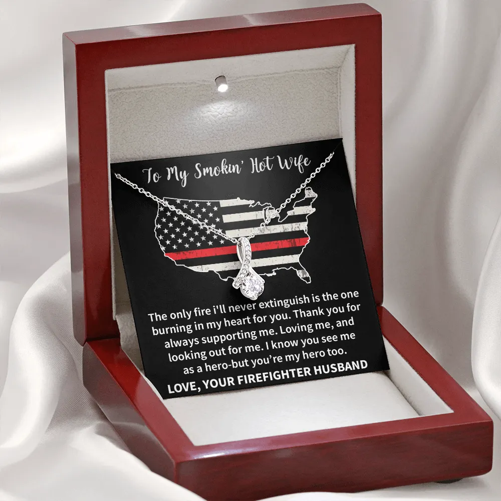 Wife - The Only Fire - Alluring Beauty Infinity Necklace Message Card