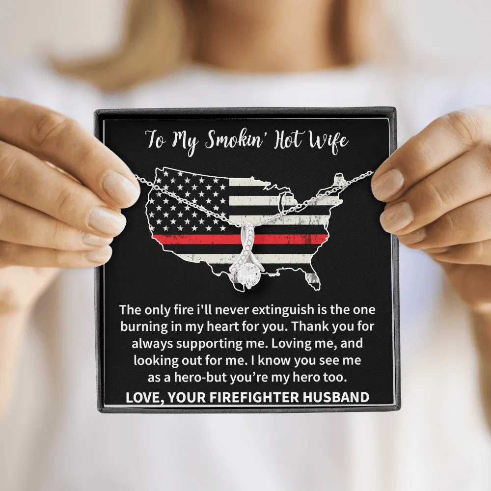 Wife - The Only Fire - Alluring Beauty Infinity Necklace Message Card