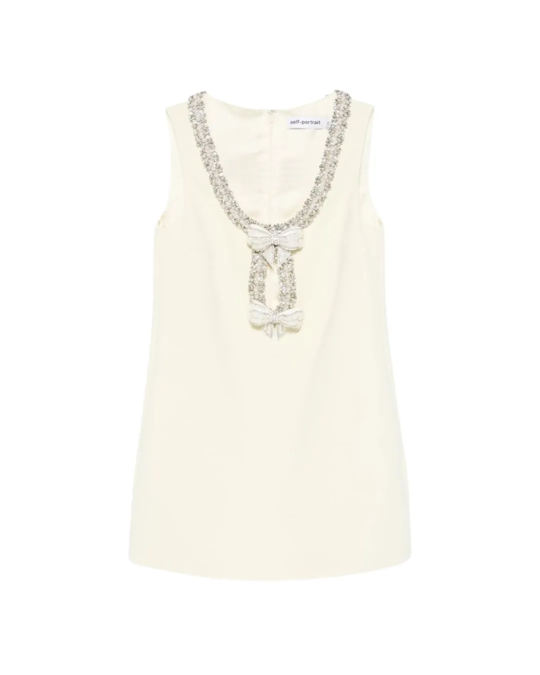 Yellow Crepe Bow Mini Dress